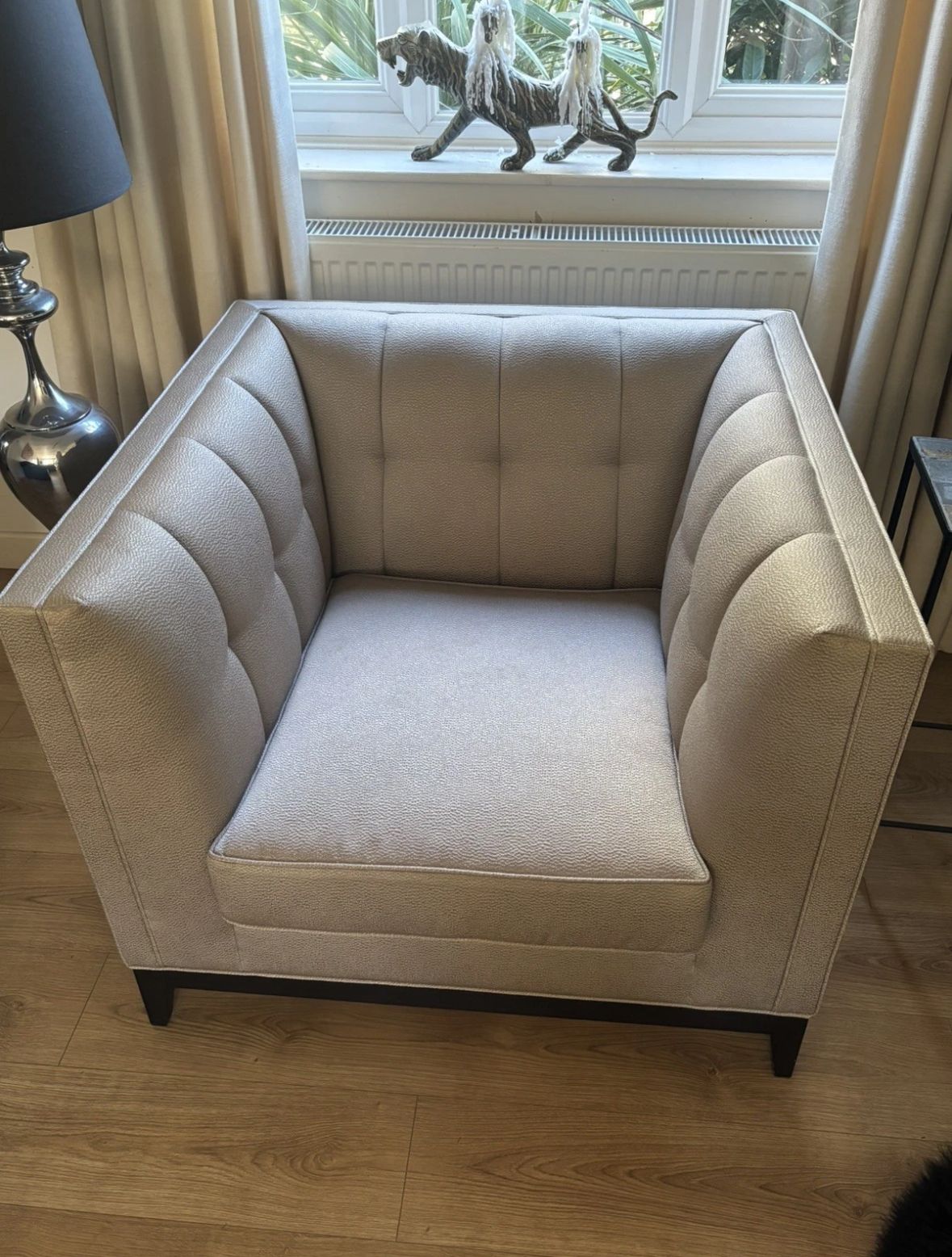 Furniture Stunning Alexander Armchair With Fabric 'Element Biscuit'   Rrp £3400 photo