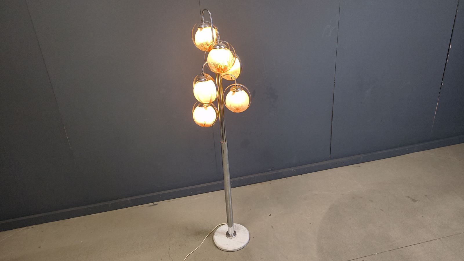Vintage Murano Glass Floor Lamp By Mazzega, 1970s photo 950.0