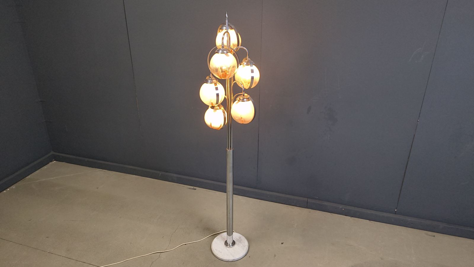 Vintage Murano Glass Floor Lamp By Mazzega, 1970s photo buy