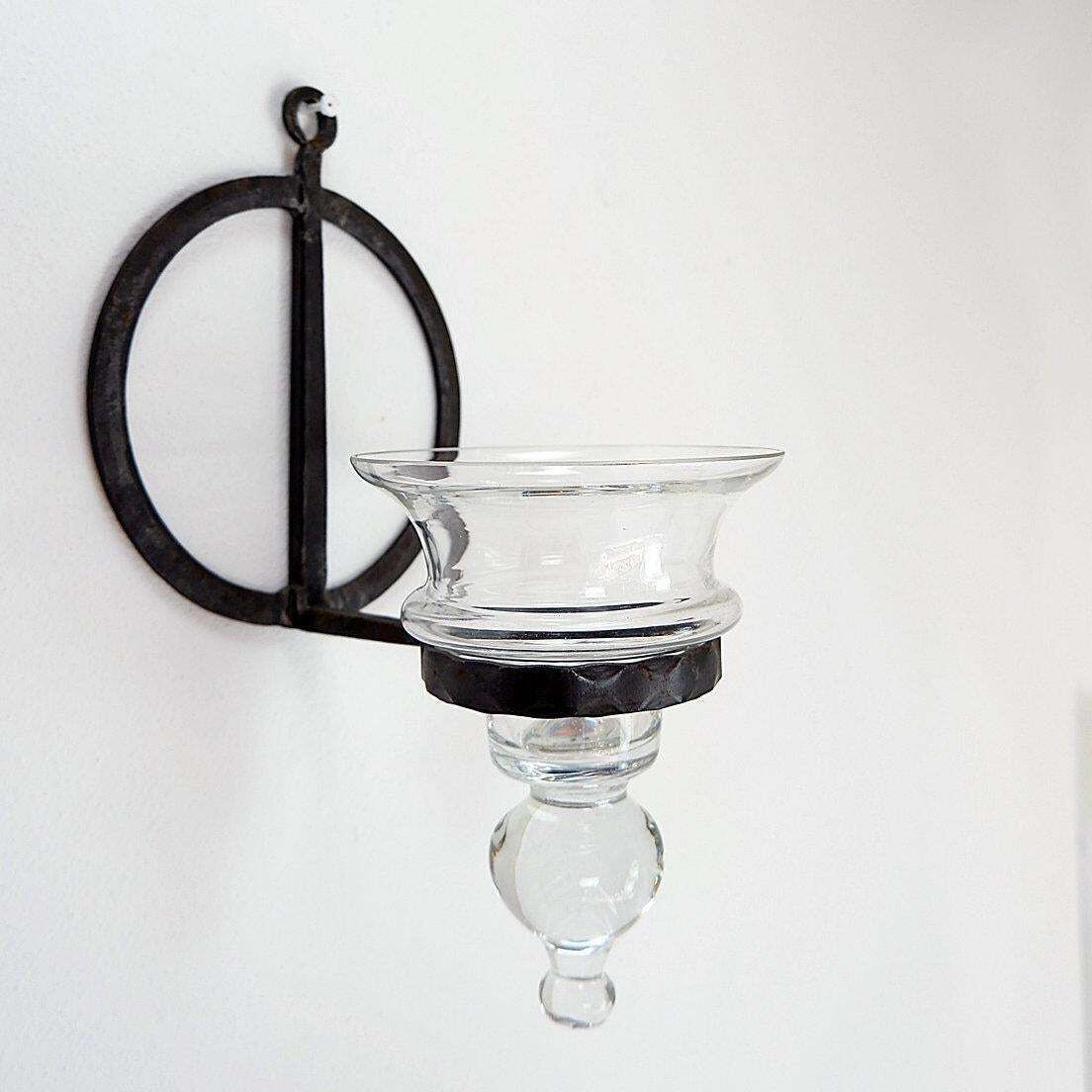 Wrought Iron And Glass Candle Lantern By Bertil Vallien For Boda   1960s photo vintage