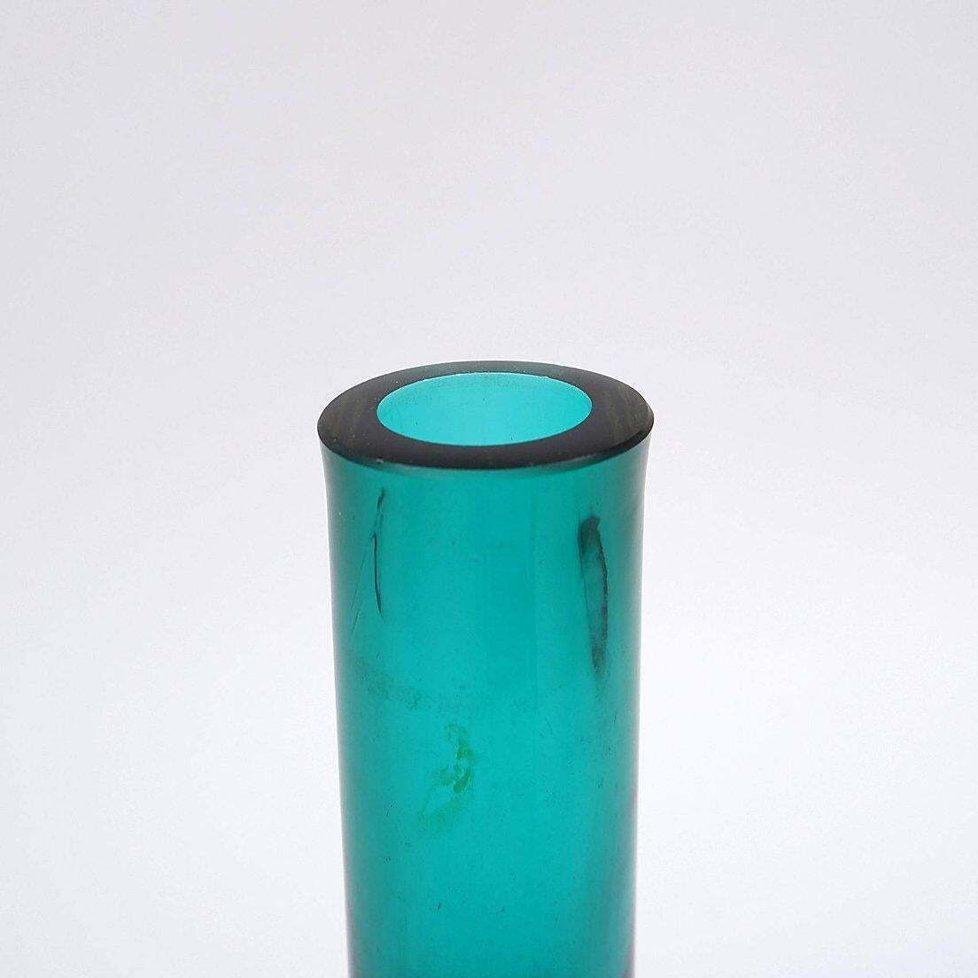 Green Kolben Vase By Tamara Aladin Riihimaki For Riihimaen Lasi Oy, Finland photo buy