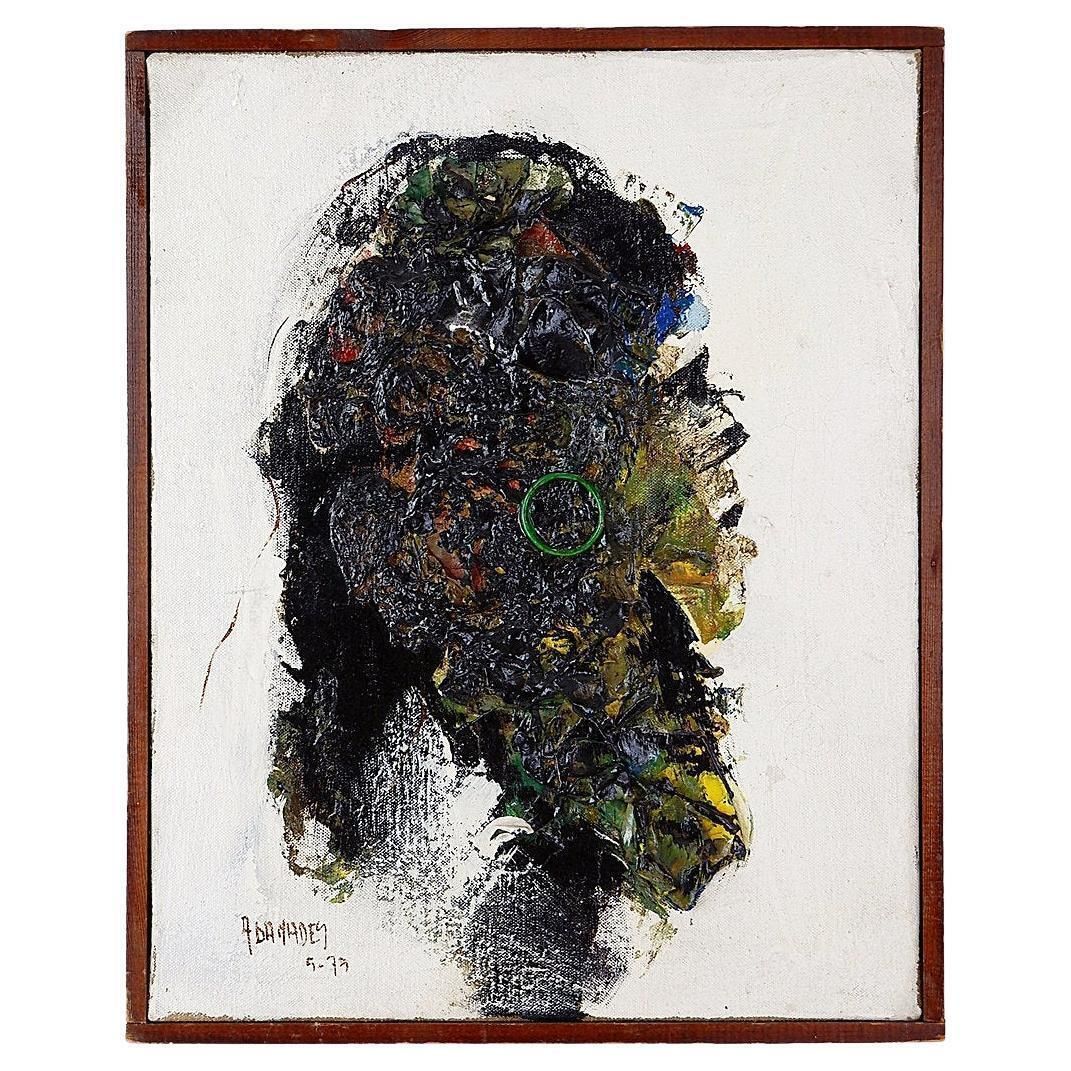 Mixed Media Painting On Canvas, Signed, 20th Century, 33x41 Cm