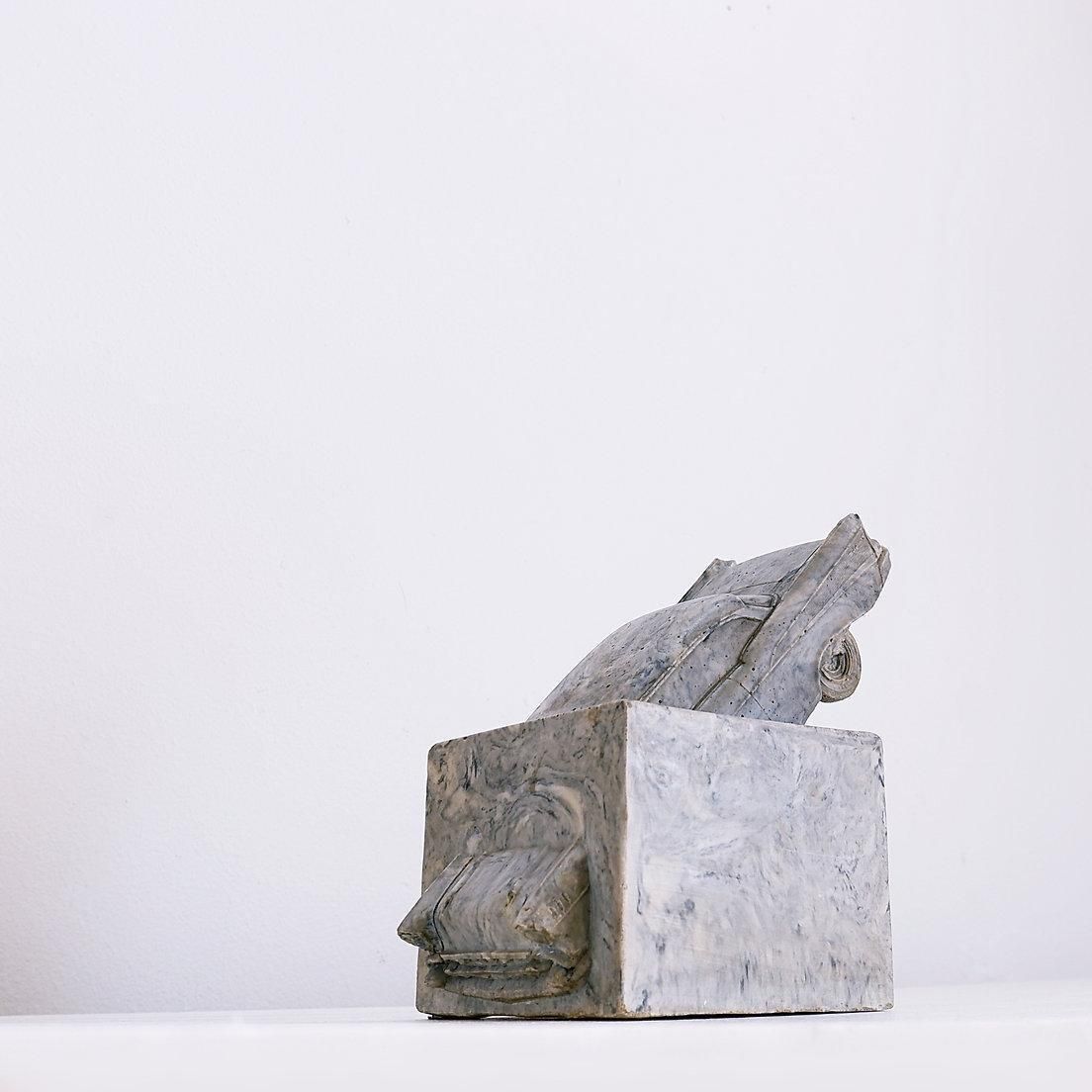 Cast Resin Sculpture "La Mort De L'automobile" Of The Work Of Fernand Flausch photo 1079.0