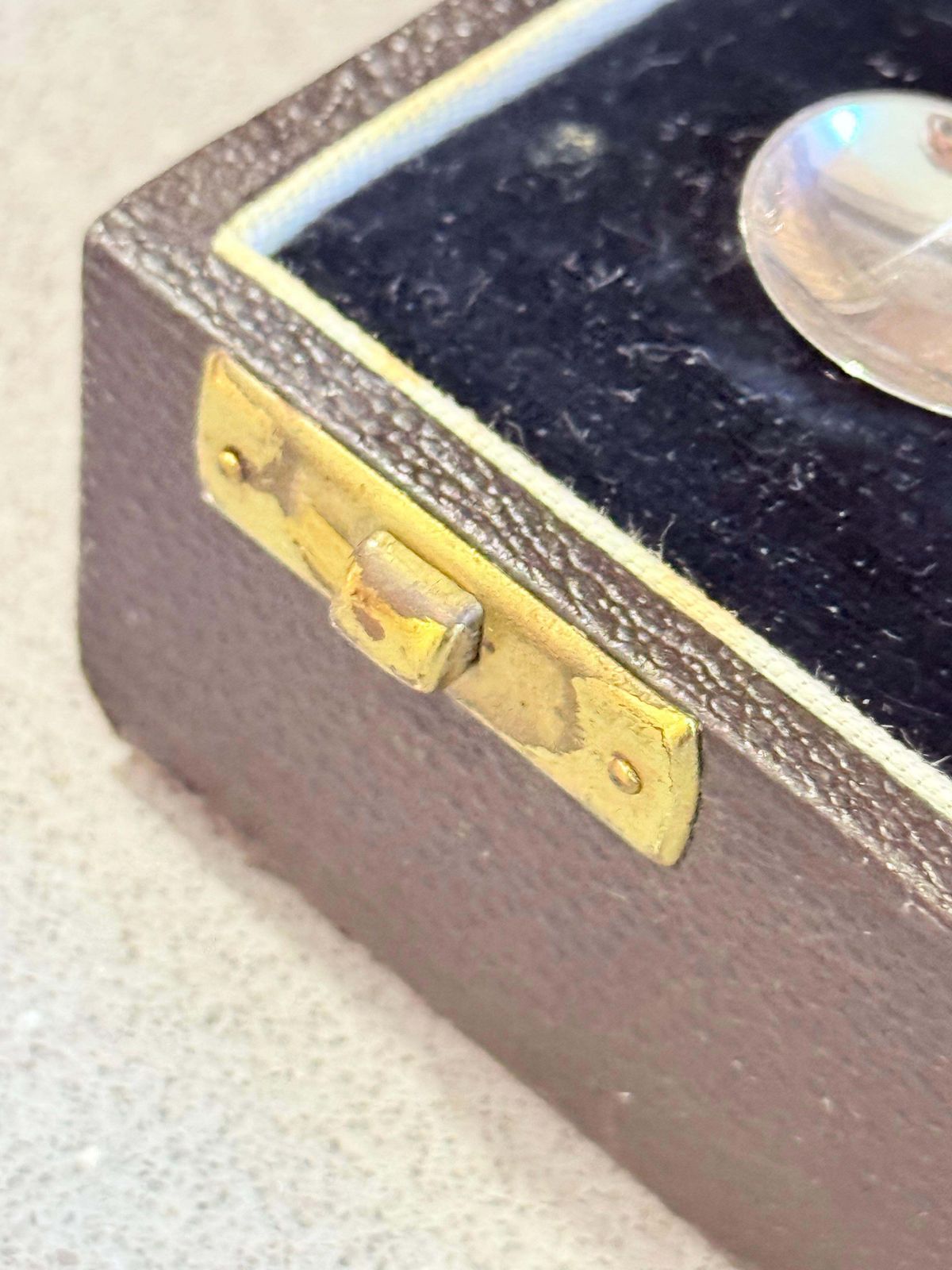 Ménagère d'époque en argent sterling dans son écrin d'origine, poinçon de Londres photo vintage