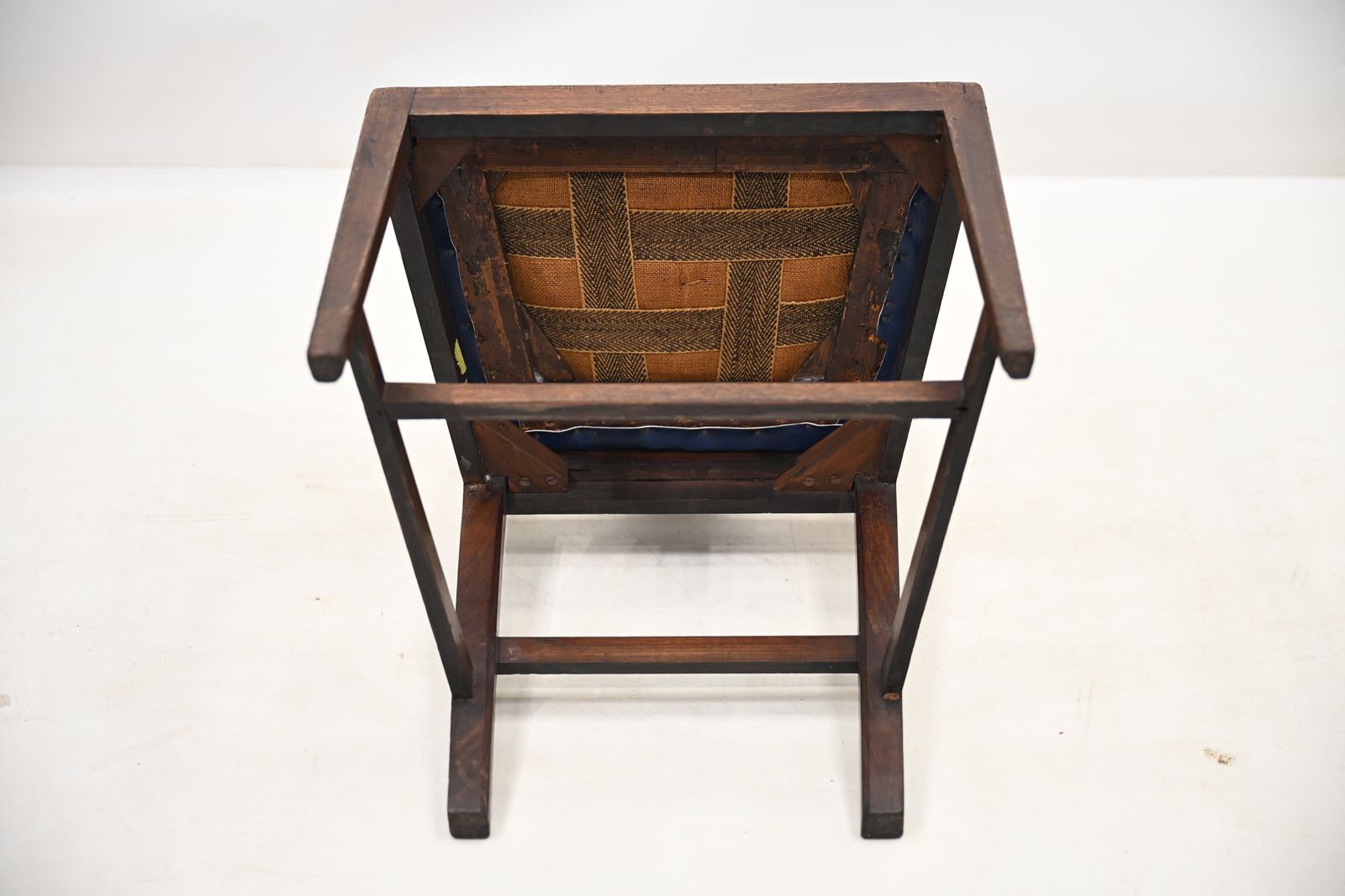 photo vinterior 6 Georgian Mahogany Dining Chairs Blue Faux Leather Seats Free Uk Delivery