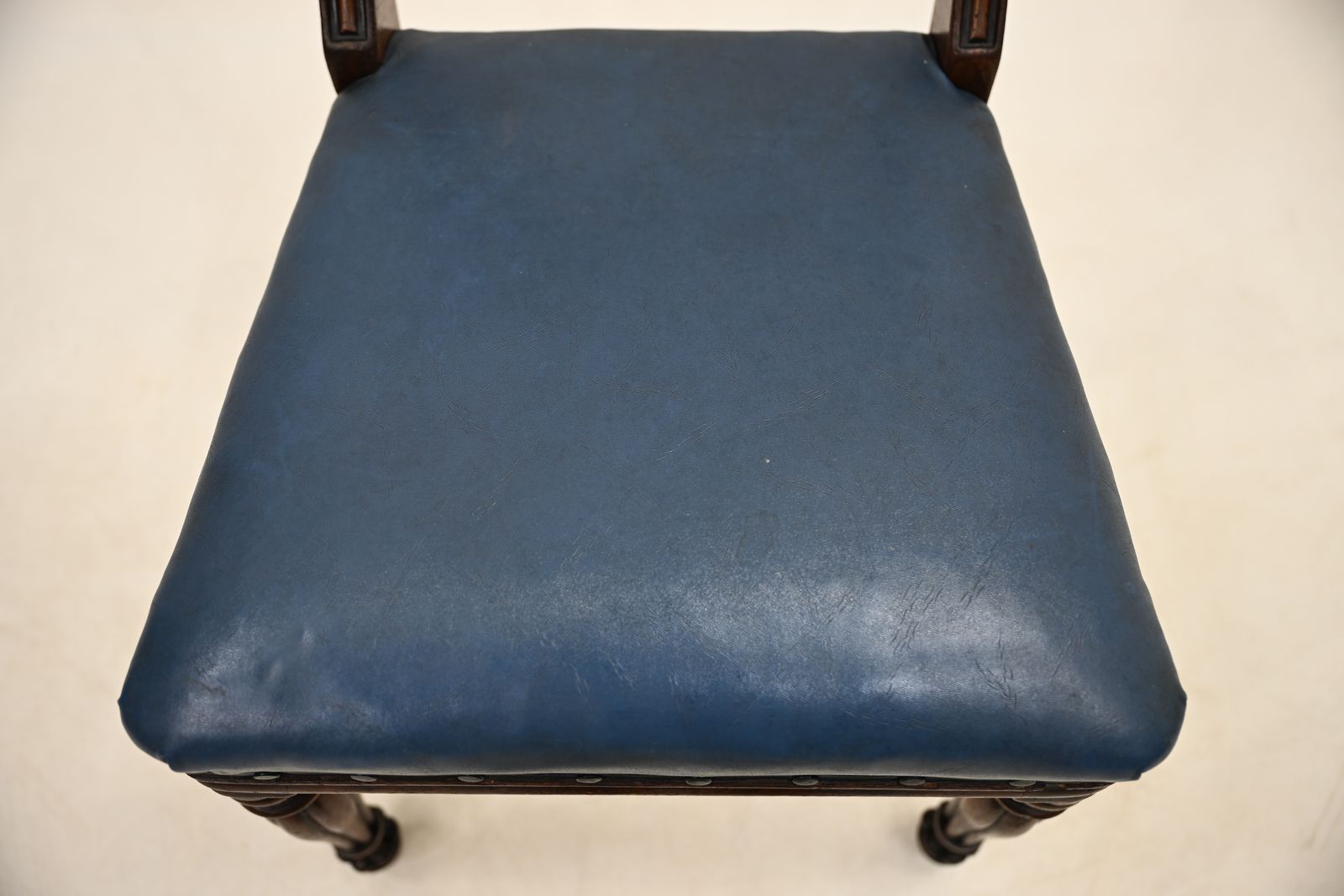 photo vinterior Early Victorian Dining Chairs Mahogany Faux Leather Upholstery Free Uk Delivery