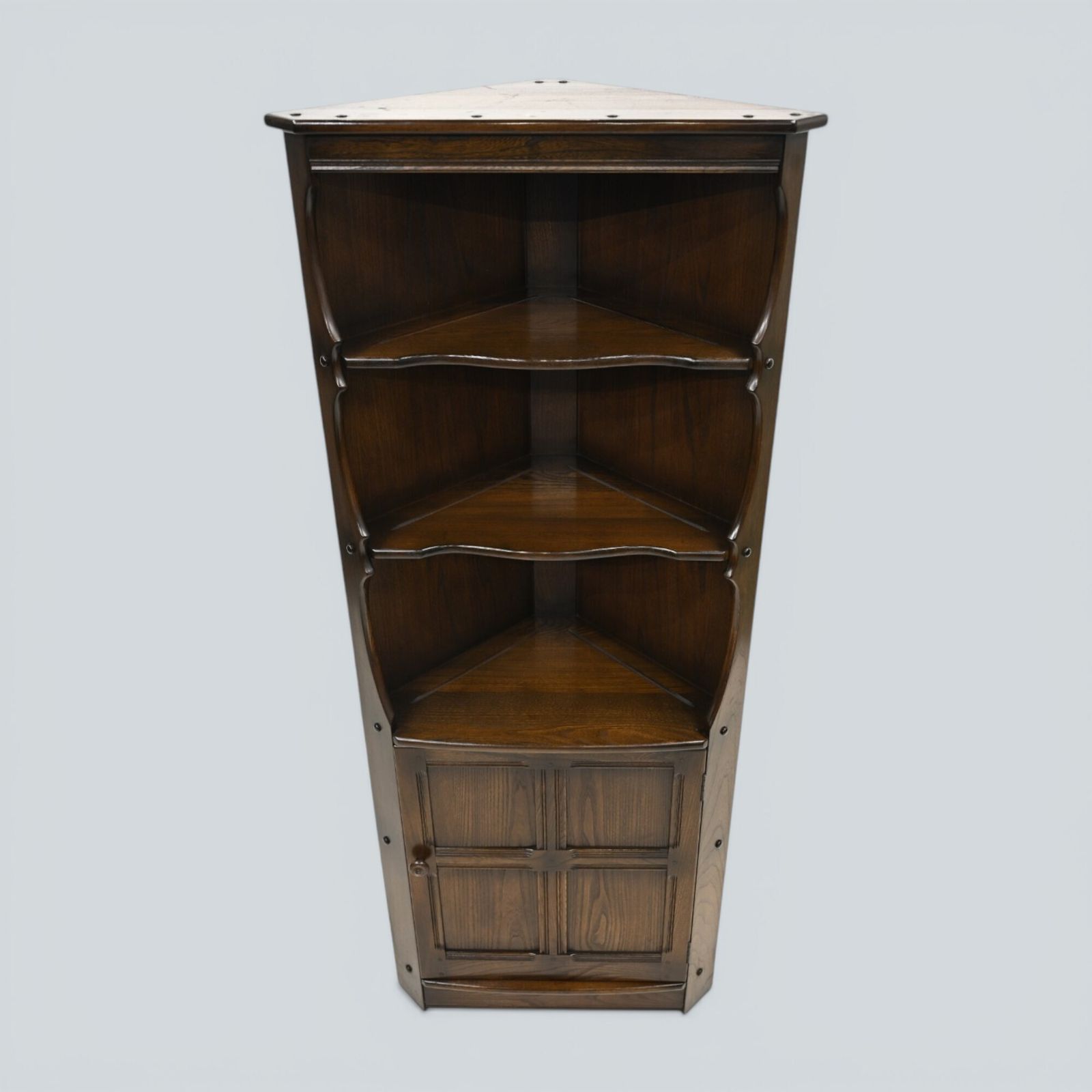 photo for sale Ercol Elm Corner Cabinet Display Unit Exc Free Uk Delivery