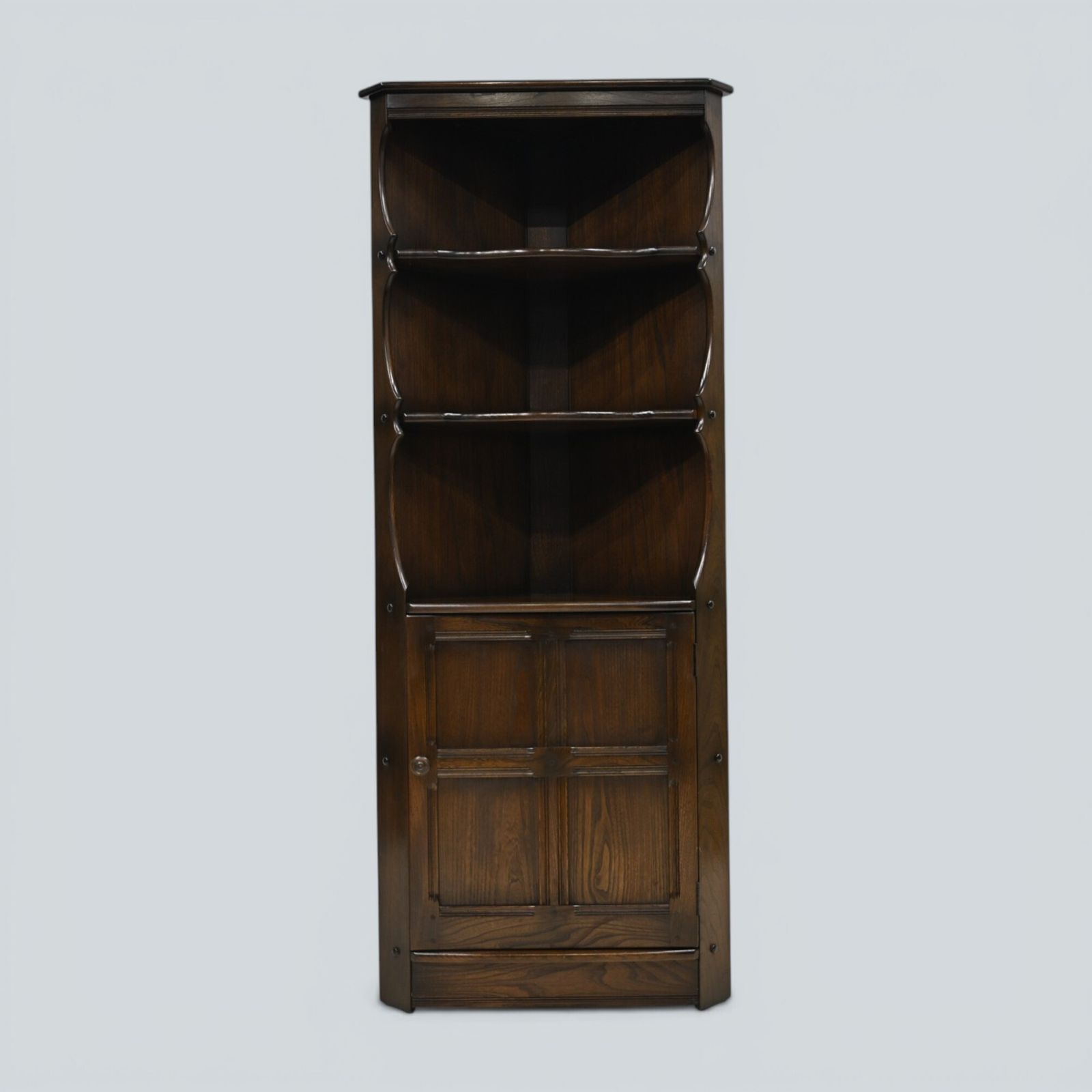 Furniture Ercol Elm Corner Cabinet Display Unit Exc Free Uk Delivery photo