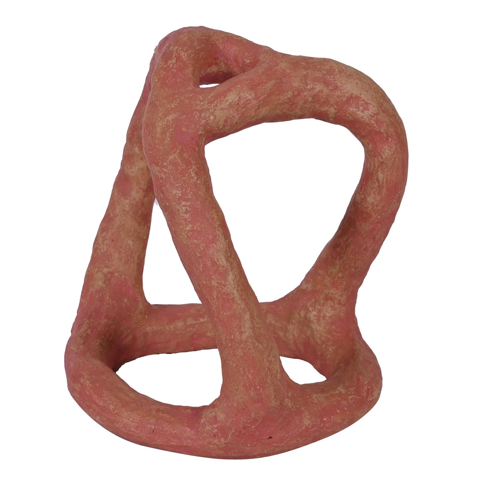 Handmade Abstract Paper Mache Sculpture, Pink Wabi Sabi Home Decor photo Art
