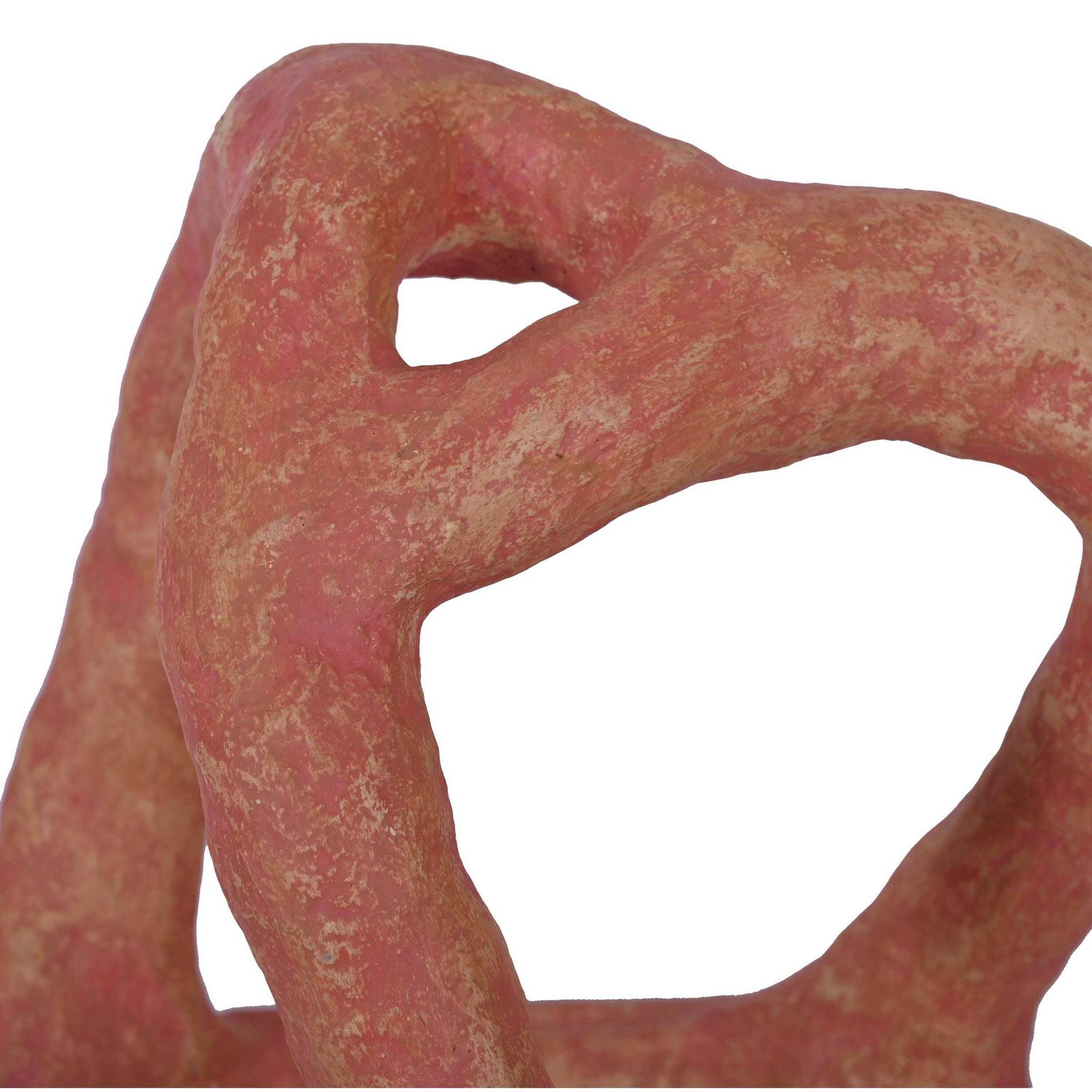 Handmade Abstract Paper Mache Sculpture, Pink Wabi Sabi Home Decor photo 193.0