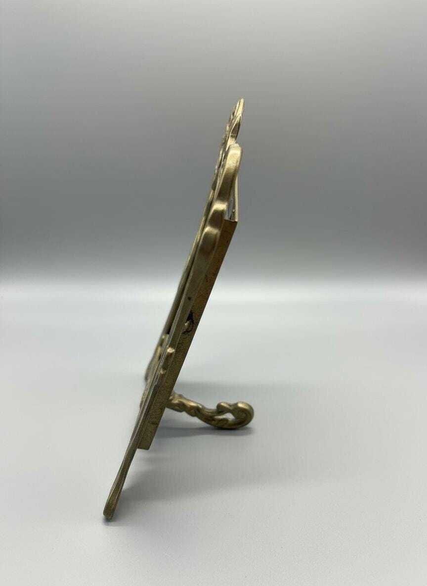 Antique Art Nouveau Brass Lady Picture Frame photo furniture