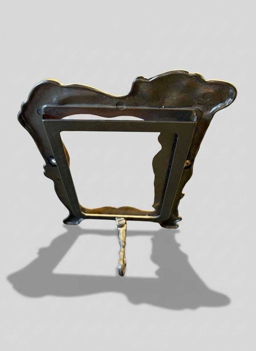 Antique Art Nouveau Brass Lady Picture Frame photo Home Decor