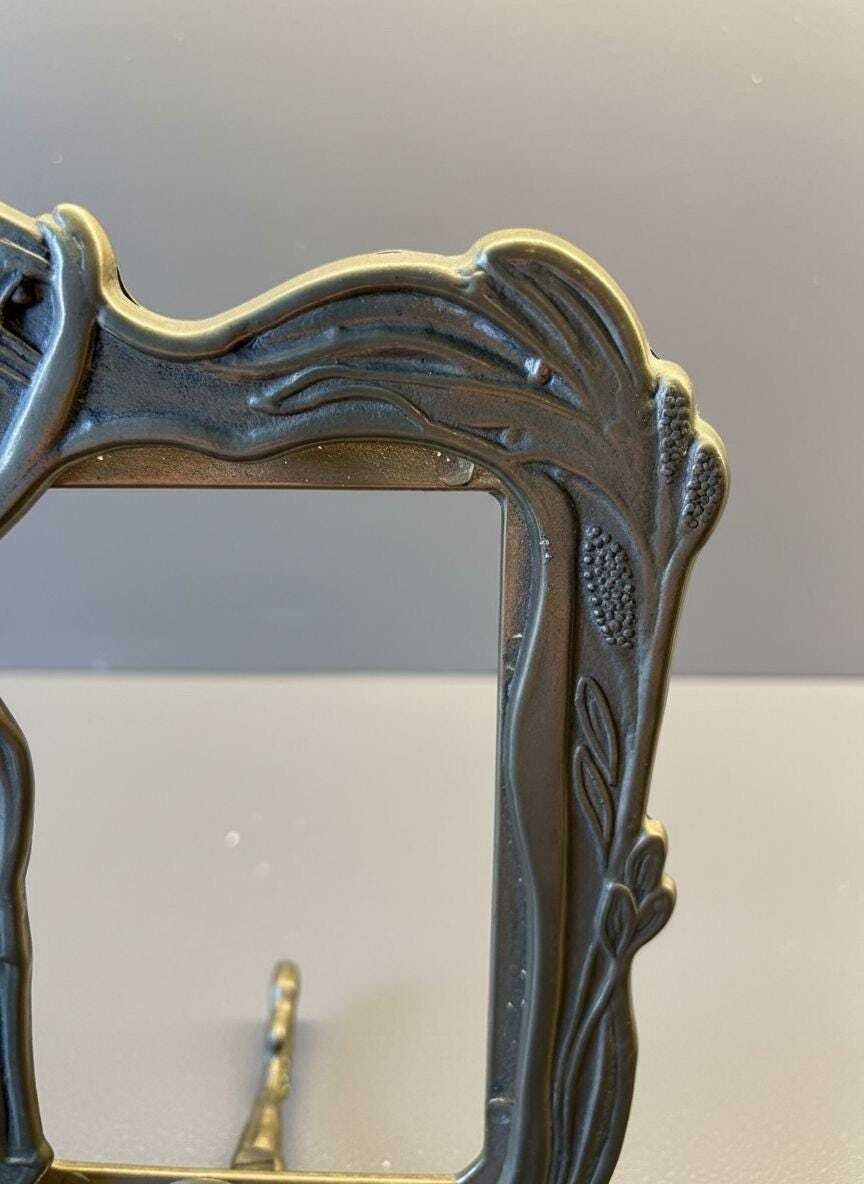 Antique Art Nouveau Brass Lady Picture Frame photo buy