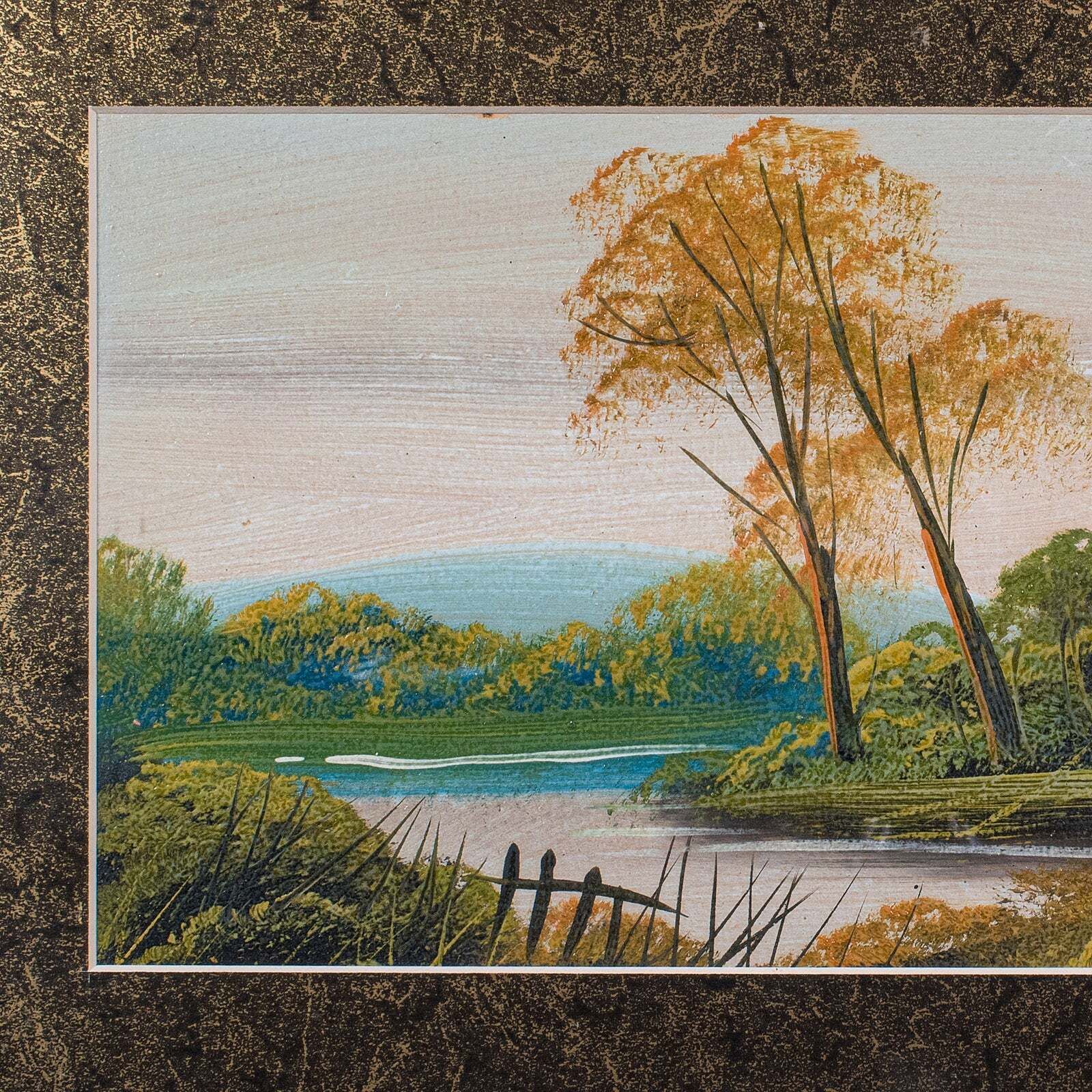 Vintage Framed Landscape Painting, Scottish, Oil On Board, Art, Picture, River photo 505.0