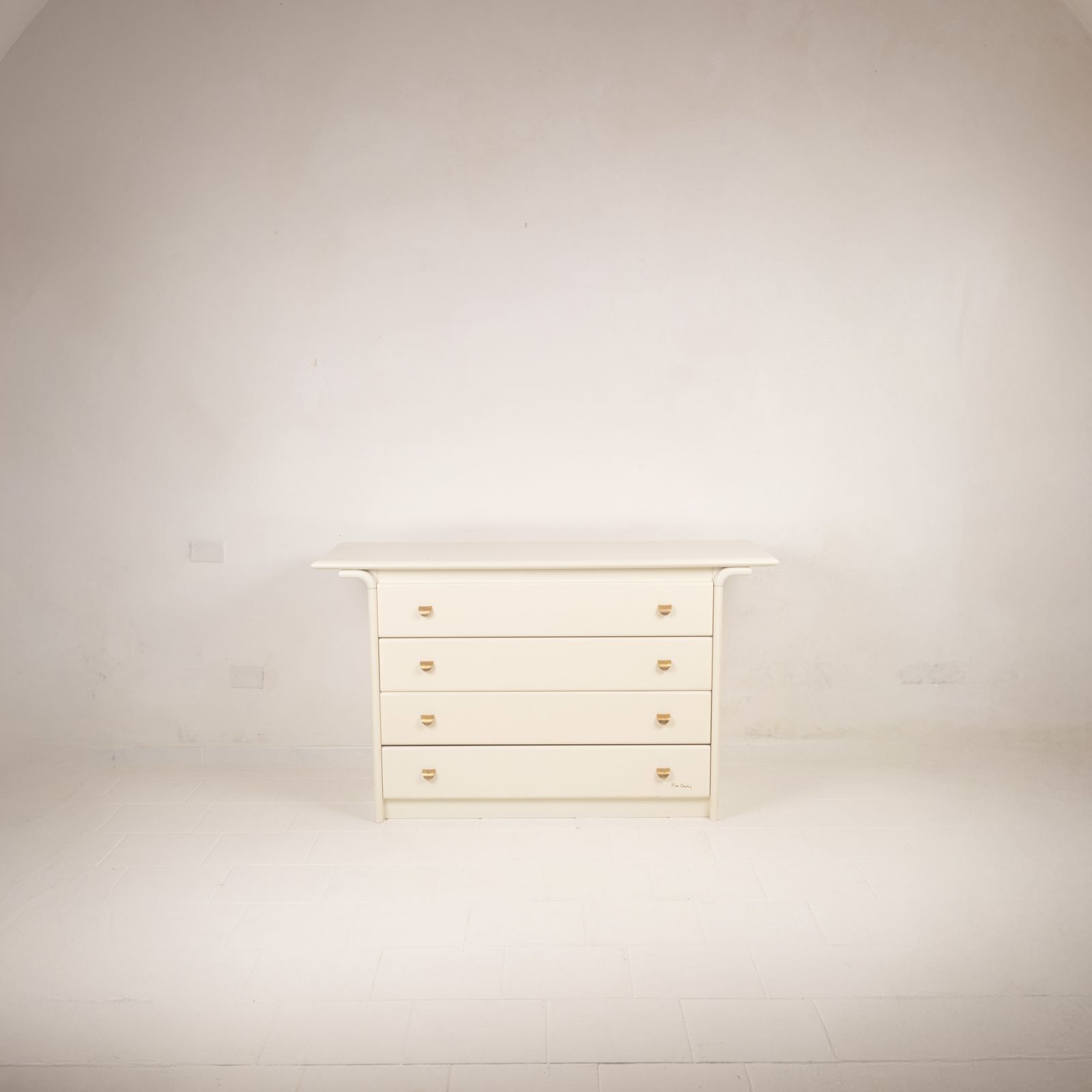 photo buy Cream Lacquered Chest Of Drawers By Pierre Cardin, 1980