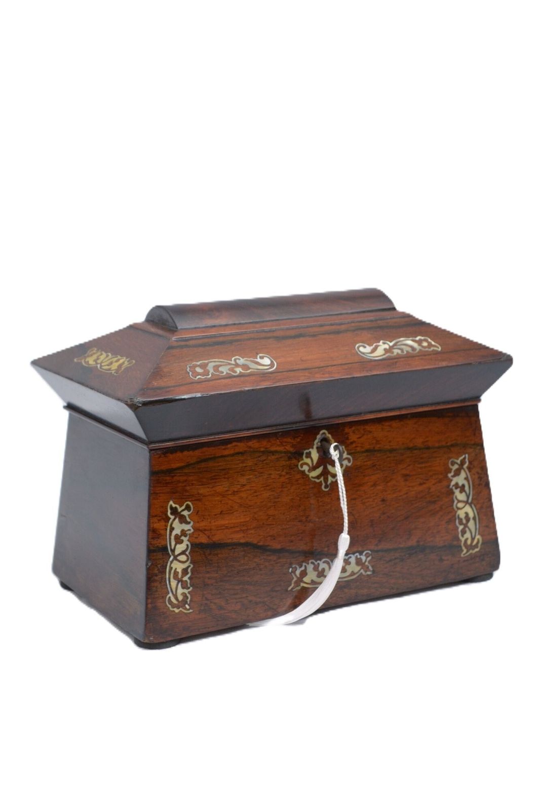 Regency Rosewood Sarcophagus Jewellery Box Tea Caddy photo furniture