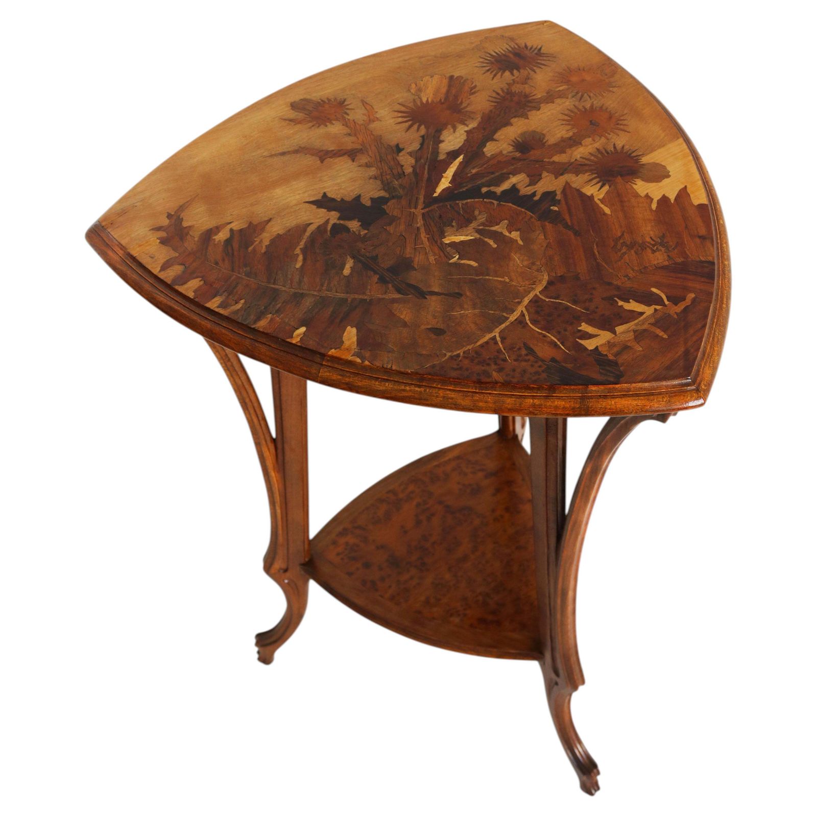 Guéridon d'époque Art Nouveau « Thistle », par Emile Galle, 1900
