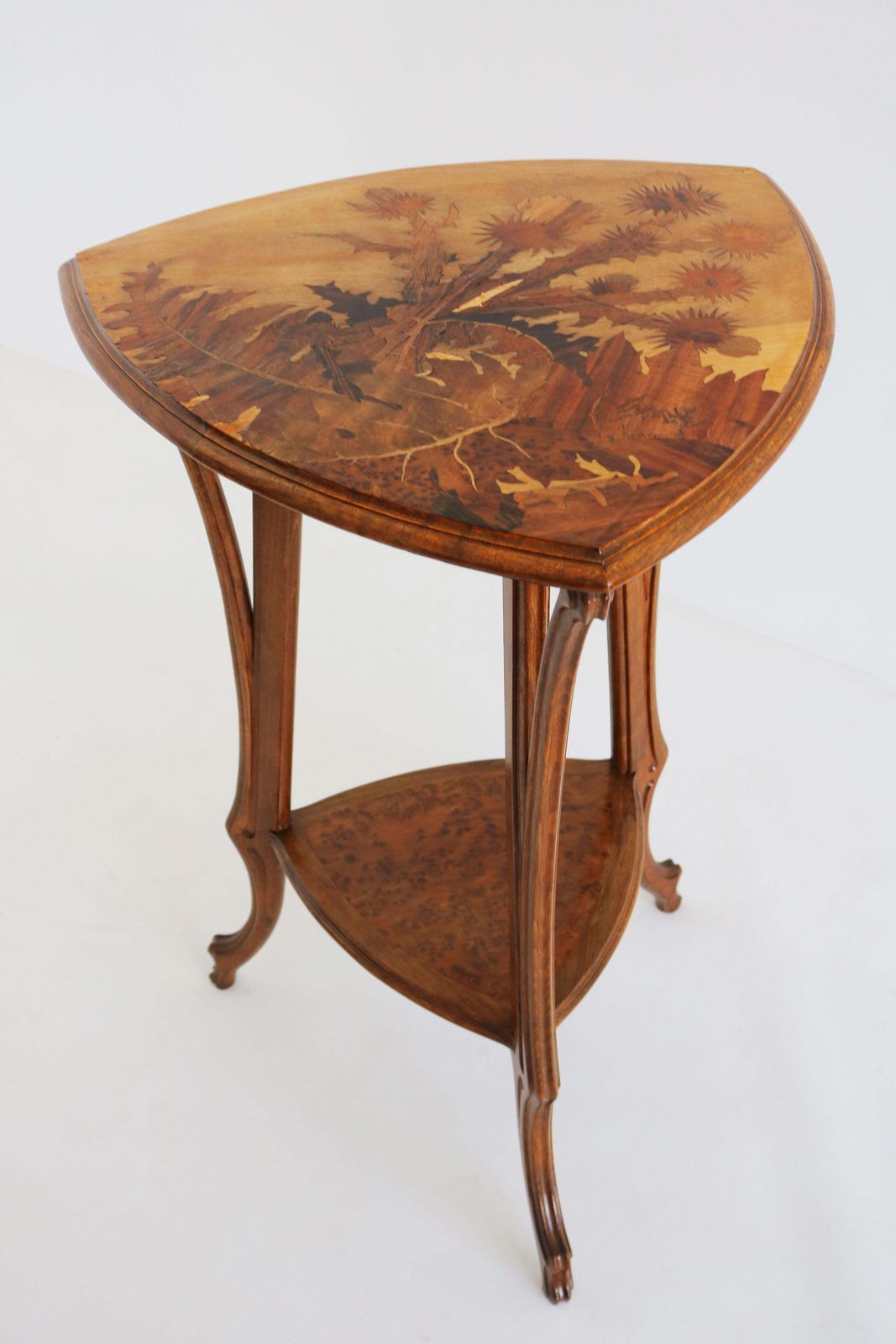 Antique French Art Nouveau Side Table “Thistle” By Emile Galle 1900 Gueridon photo 5591.0