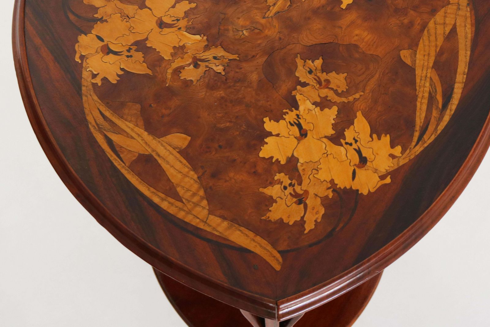 4658.0 Antique French Art Nouveau Side Table “Lilly” Signed By Louis Majorelle 1900 photo