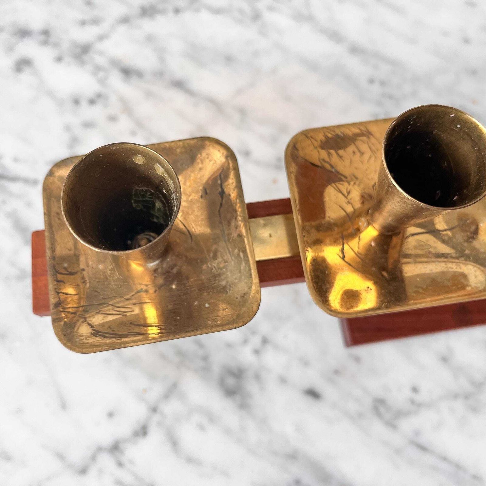 Mid Century Gilt Candlestick, 21st Century photo 82.0