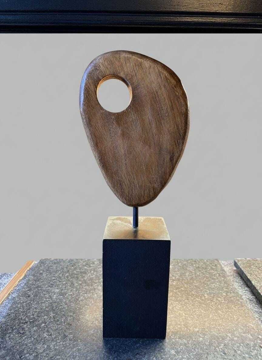 Mid Century Style Abstract Wooden Sculpture, Referred To As A Teardrop photo 160.0