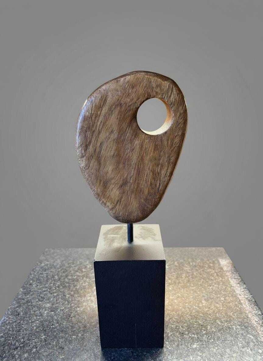 Mid Century Style Abstract Wooden Sculpture, Referred To As A Teardrop photo buy