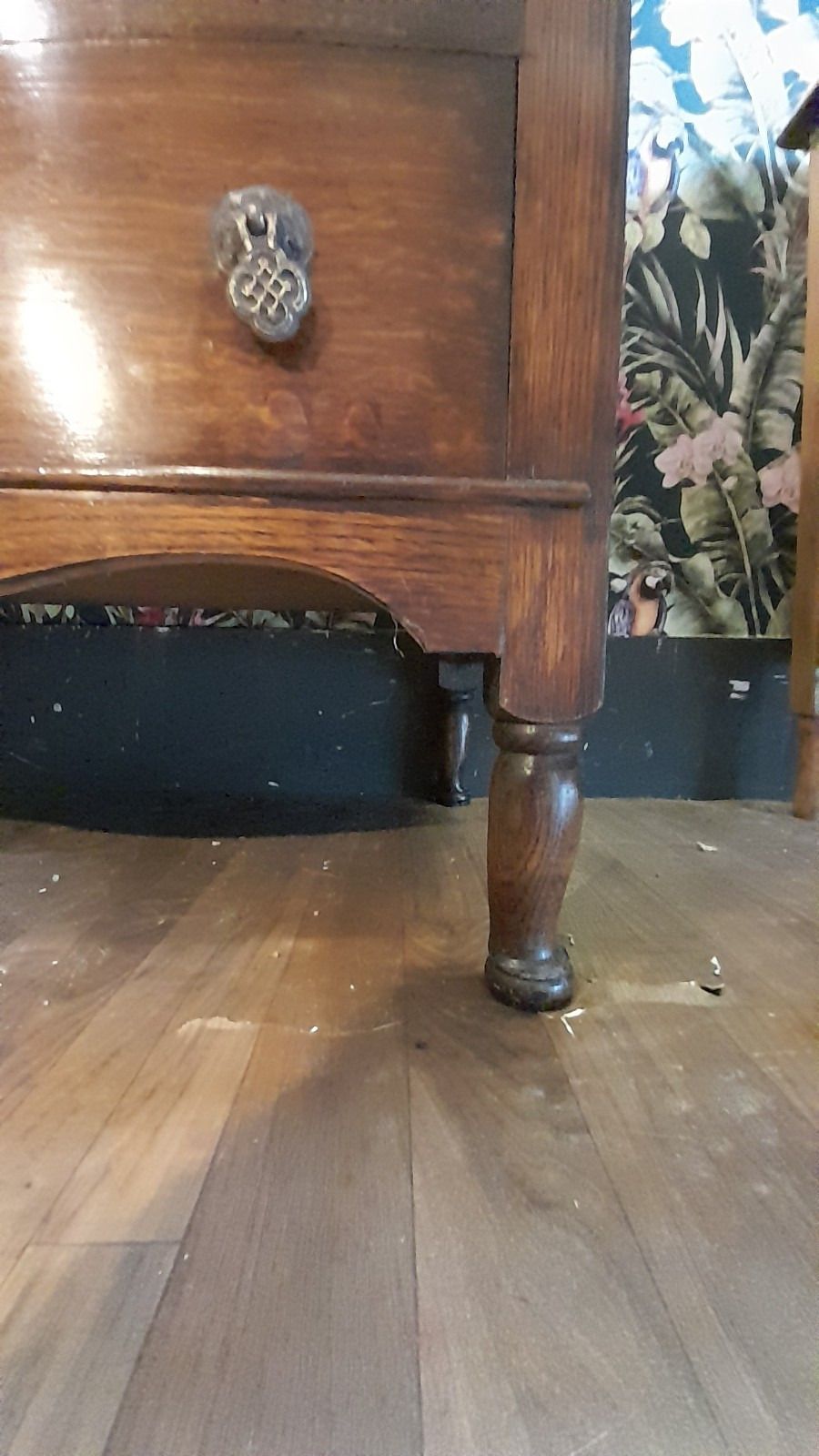 High Quality Antique Solid Oak Chest 4 Drawers With Original Handles photo 400.0