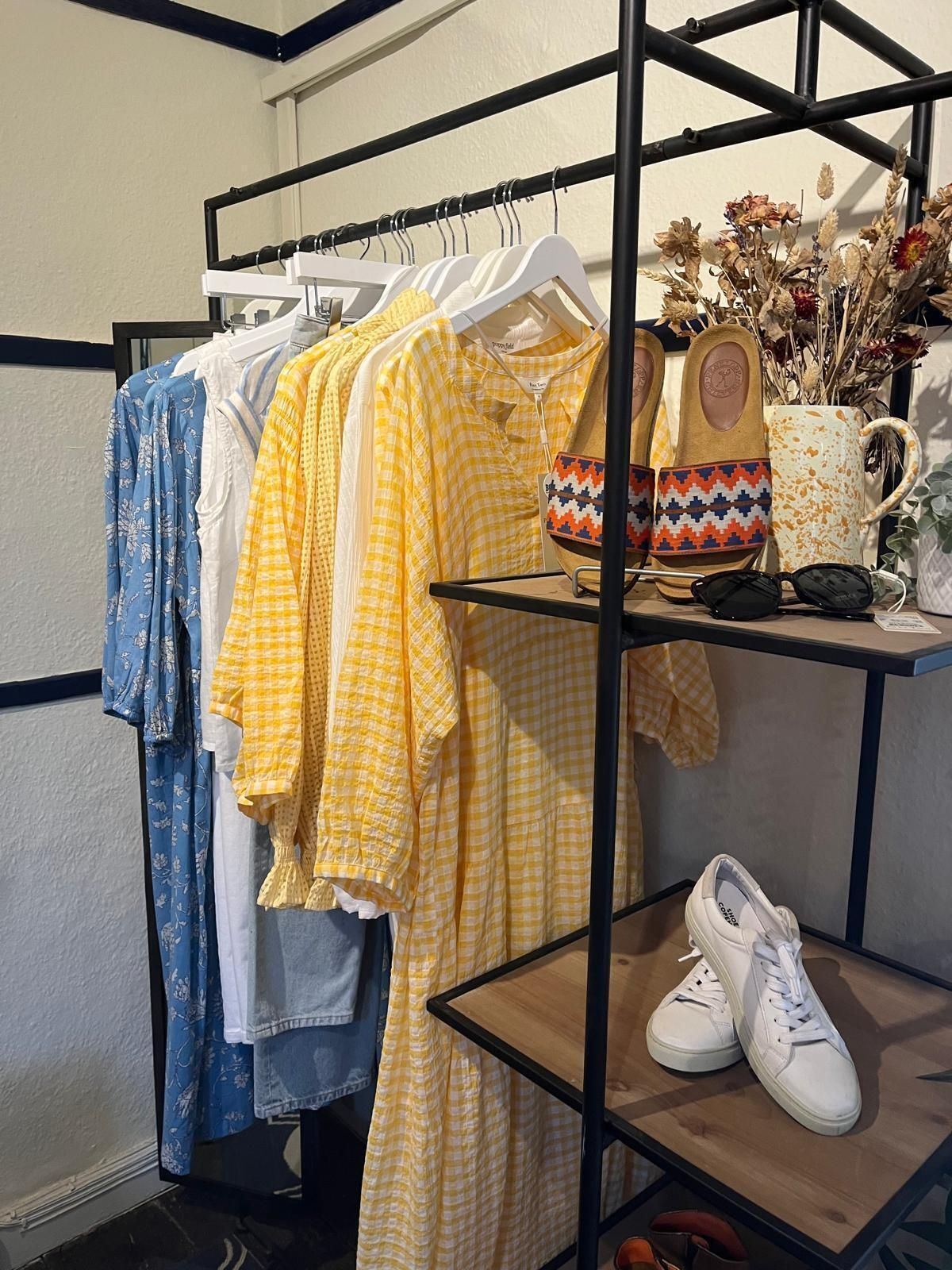 Wood & Metal Clothes Rail And Shelving Wardrobe Unit Industrial photo furniture