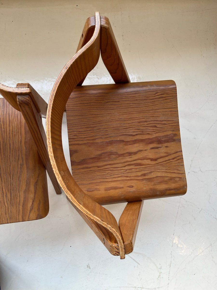 Wooden Chairs By Martins Machado, 1980s, Set Of 2 photo vintage