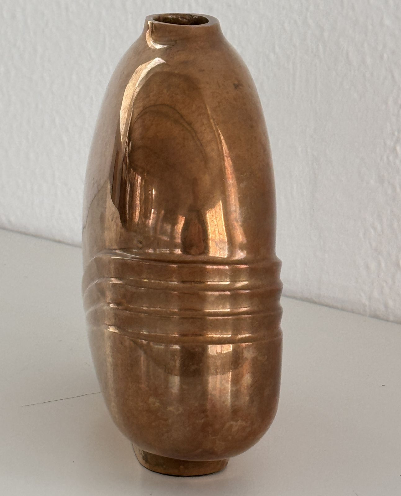Esa Fedrigolli Signed Bronze Vase, Italy, 1970s photo Home Decor