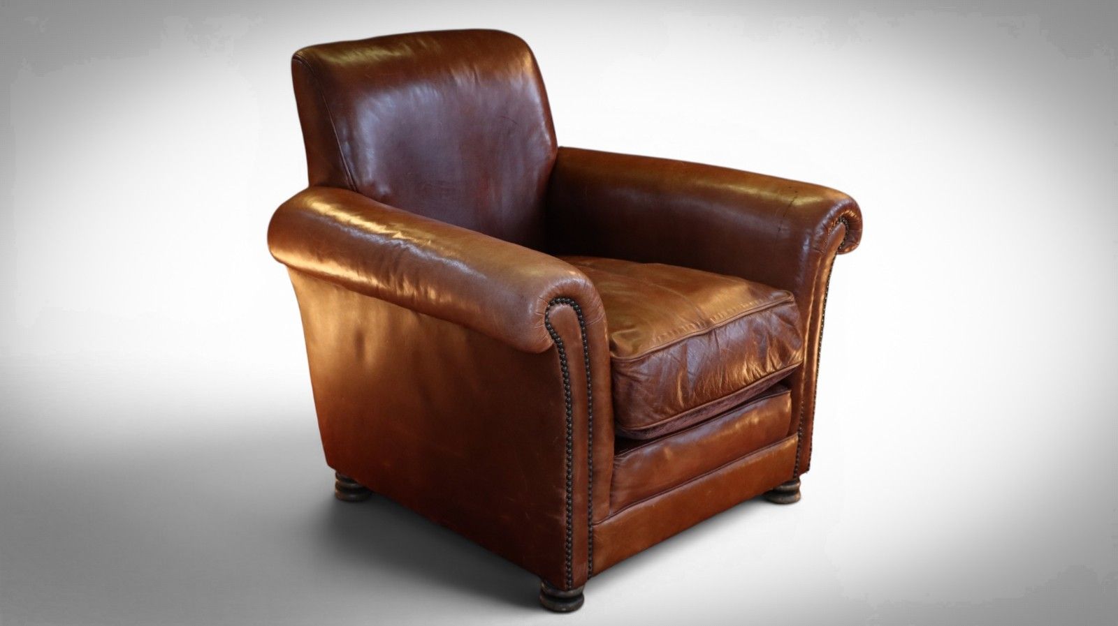 Superb Chairs Of Bath Club Leather Armchair Antique Saddle Tan Reversible Seat🚚 photo Furniture