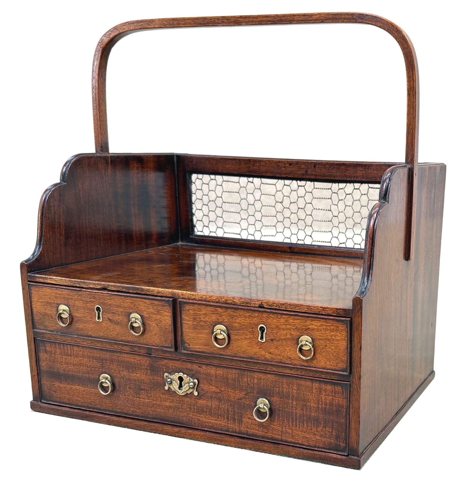 Rare 18th Century Georgian Mahogany Book Carrier Stand (England, Circa 1740)