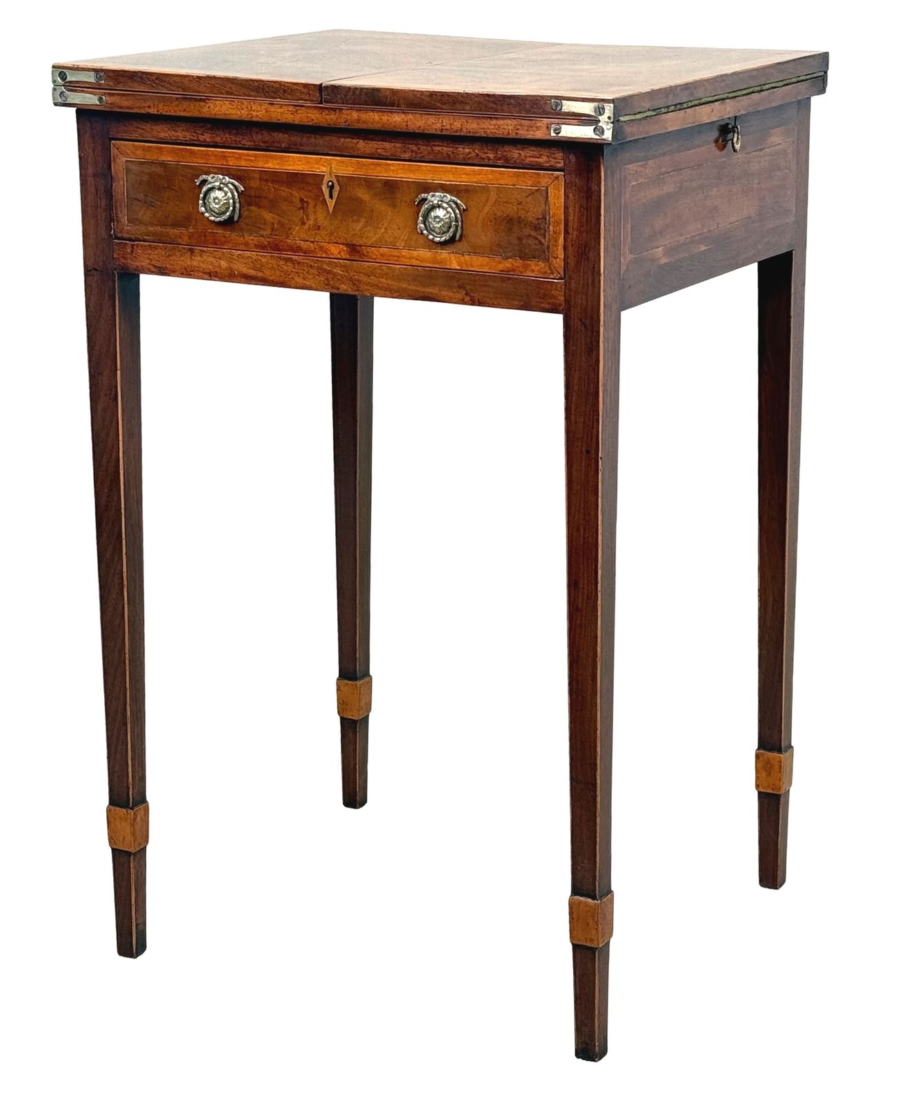 Table de jeu de patience georgienne en acajou, XVIIIe siècle (Angleterre, vers 1780)