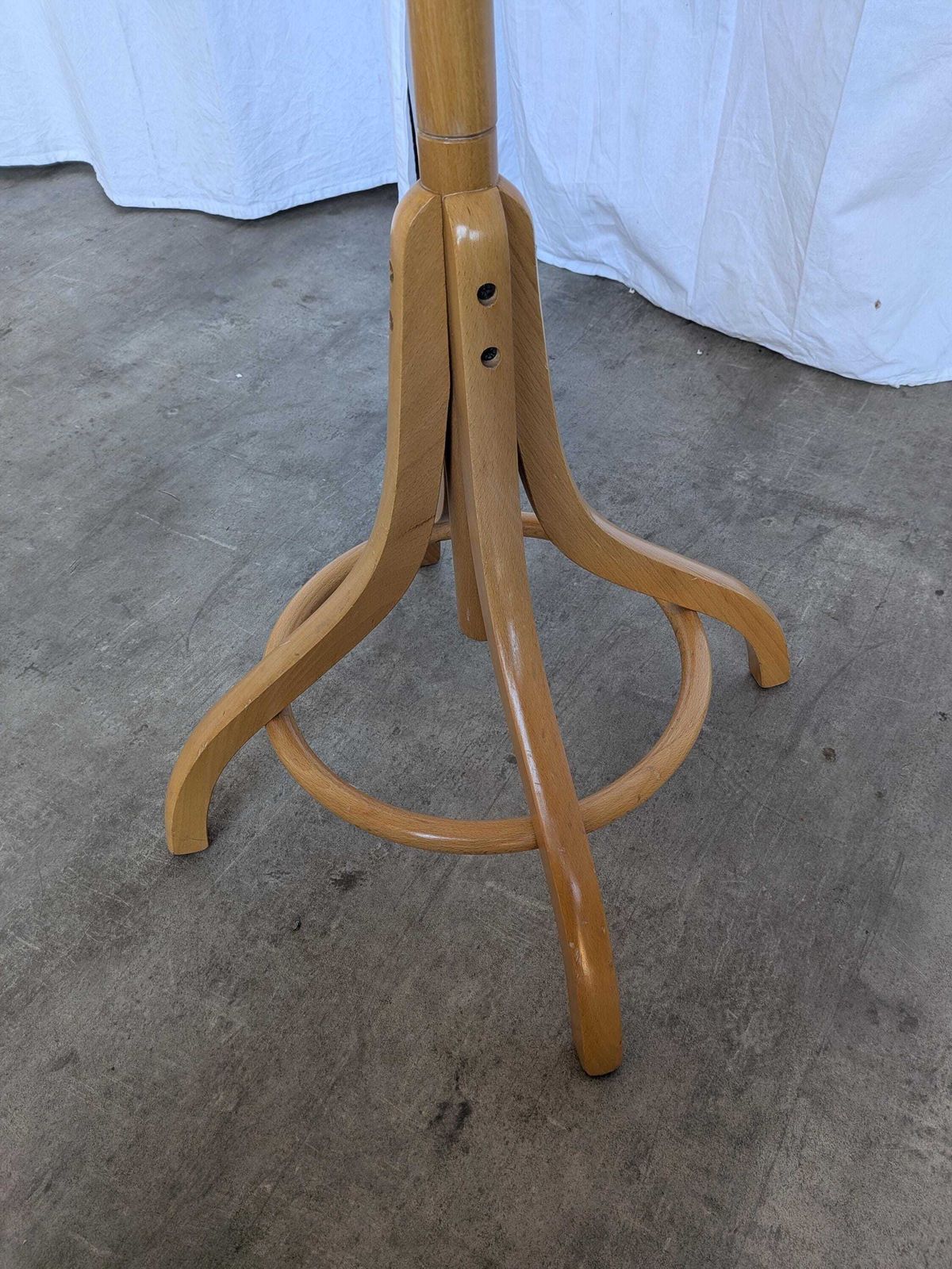 Vintage Bentwood Coat Stand, Thonet Style Hall Tree, Wood Coat Rack photo vintage