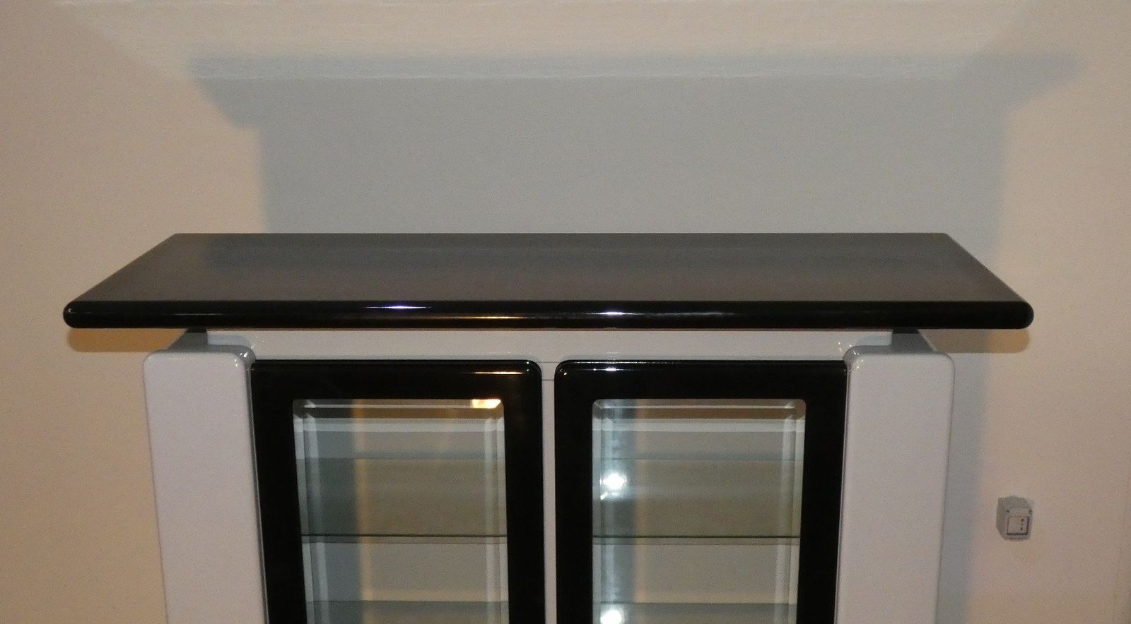 Two Tone Lacquered Wood Bar Cabinet, Italy, 1980s photo buy
