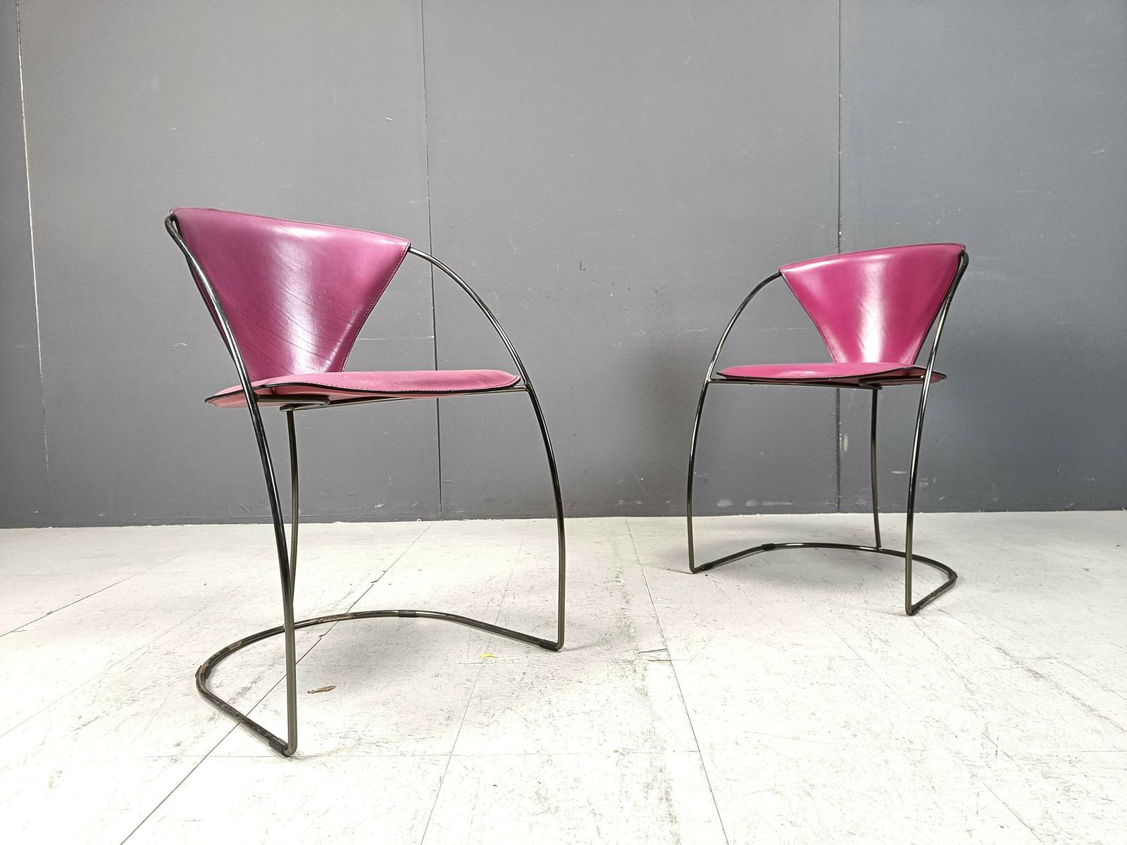 Vintage Pink 'Linda' Dining Chairs By Arrben, 1980s   Set Of 4 photo Furniture