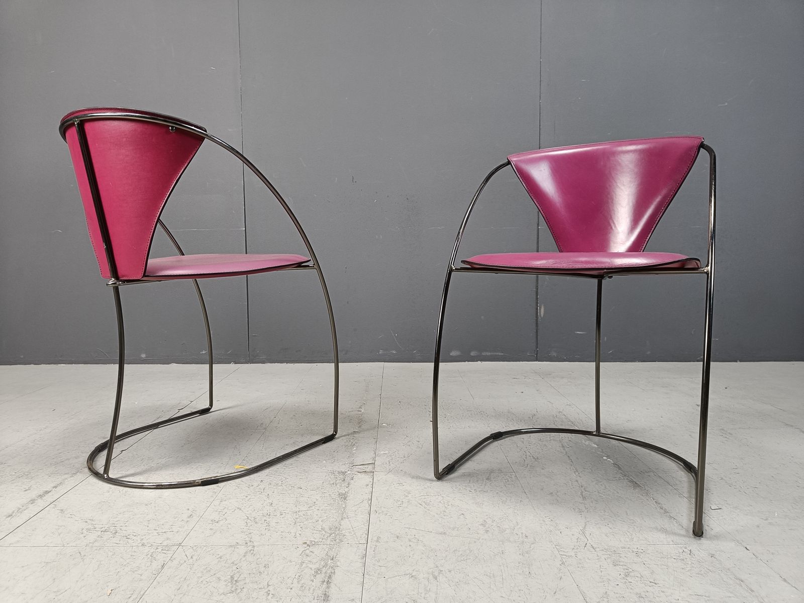Furniture Vintage Pink 'Linda' Dining Chairs By Arrben, 1980s   Set Of 4 photo