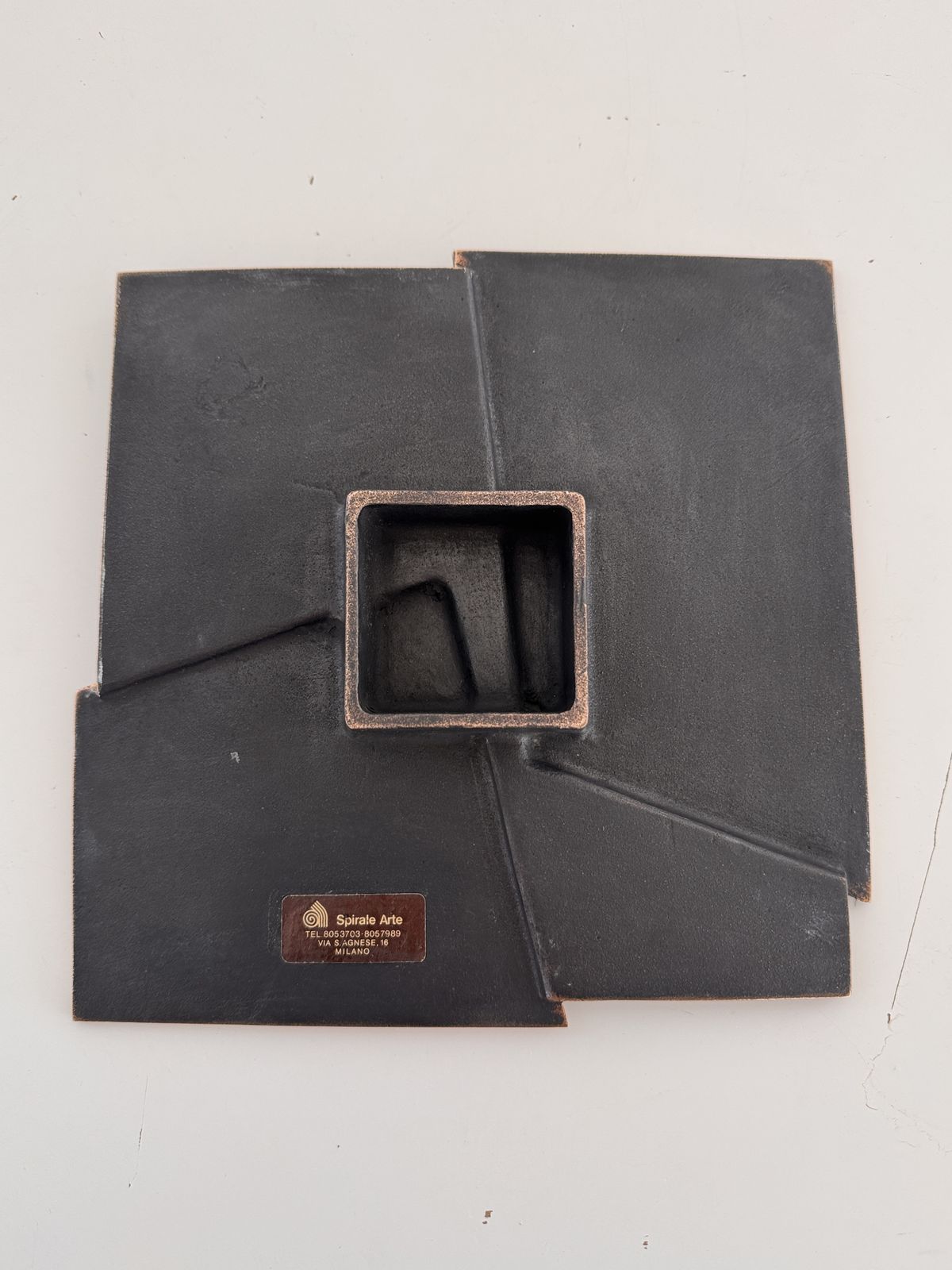 1650.0 Esa Fedrigolli Signed Bronze Centerpiece, Italy, 1970s photo