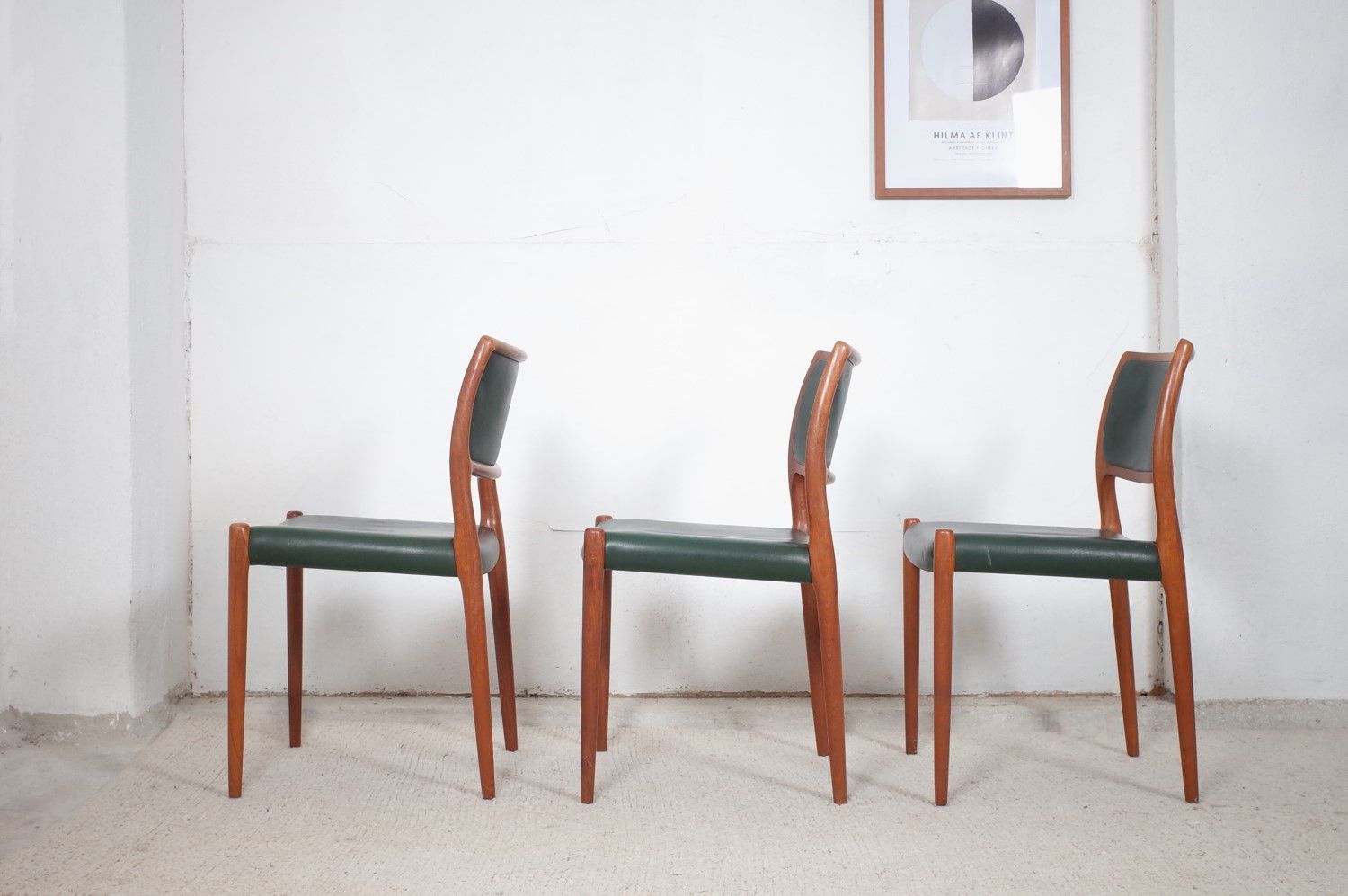 Danish Model 80 Dining Chairs By Niels O. Møller 1960s Set Of 3 photo Furniture