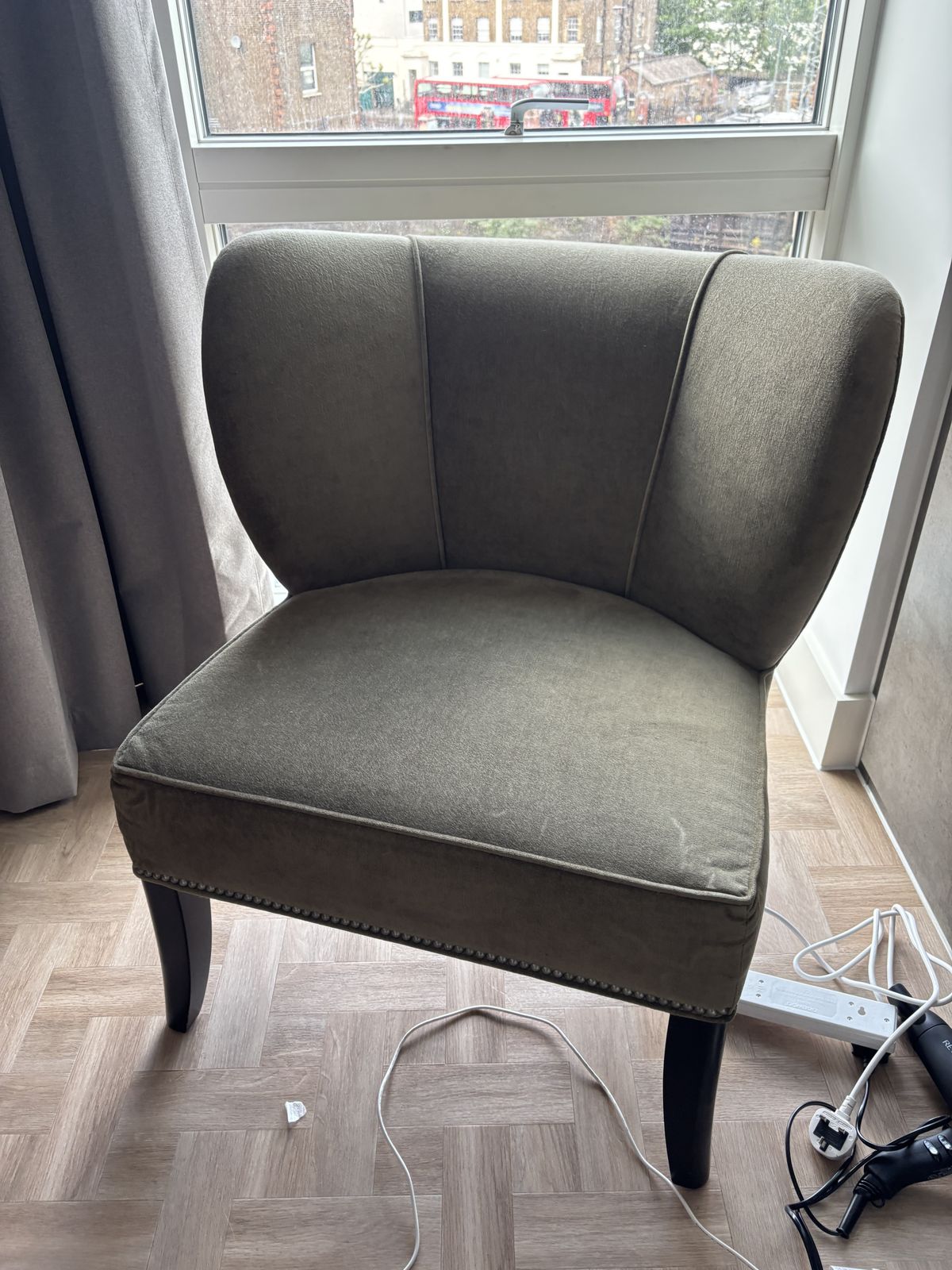 Arhaus Modesto 00s Occasional Chair Green Velvet Perfect Condition photo furniture