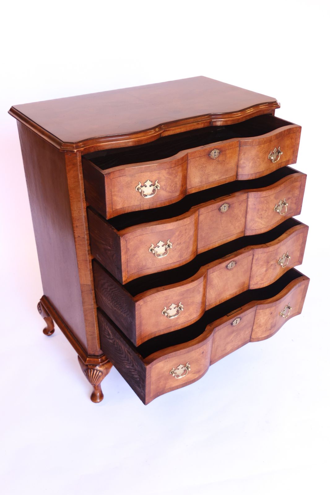 Georgian Revival Walnut 4 Drawer Chest 1920s photo for sale