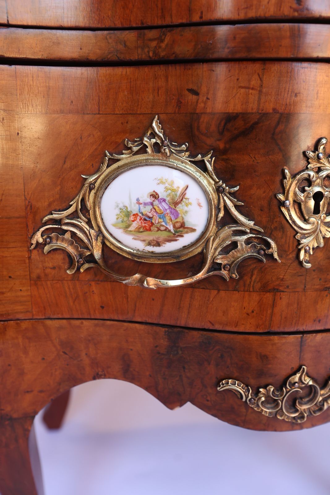 C19th French Walnut Cameo Plaque Chest photo for sale