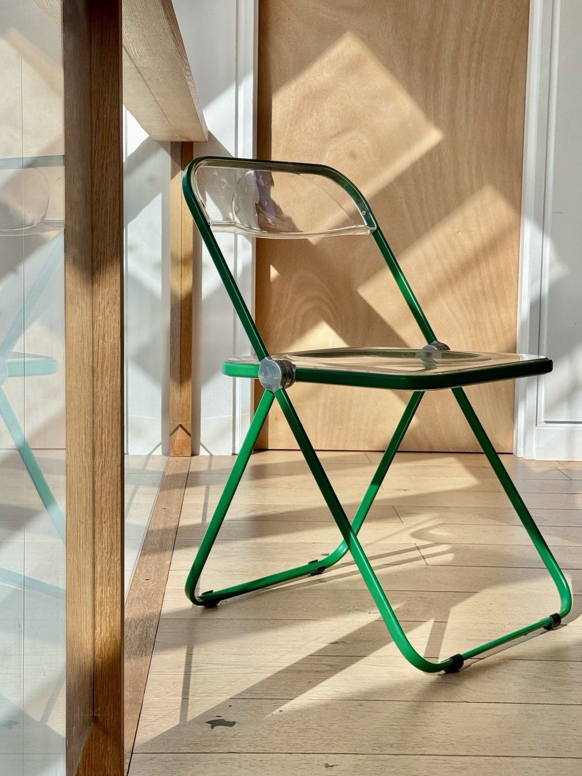 1960s Green Plia Folding Chair By Giancarlo Piretti Anonima Castelli A/F