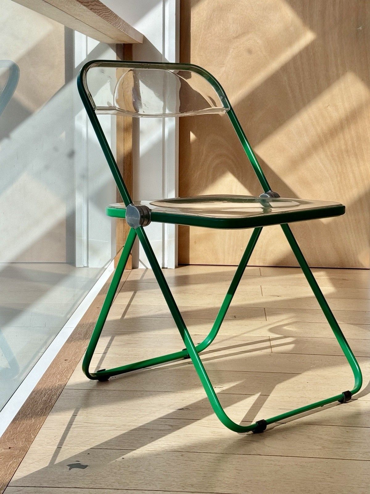 1960s Green Plia Folding Chair By Giancarlo Piretti Anonima Castelli A/F photo furniture