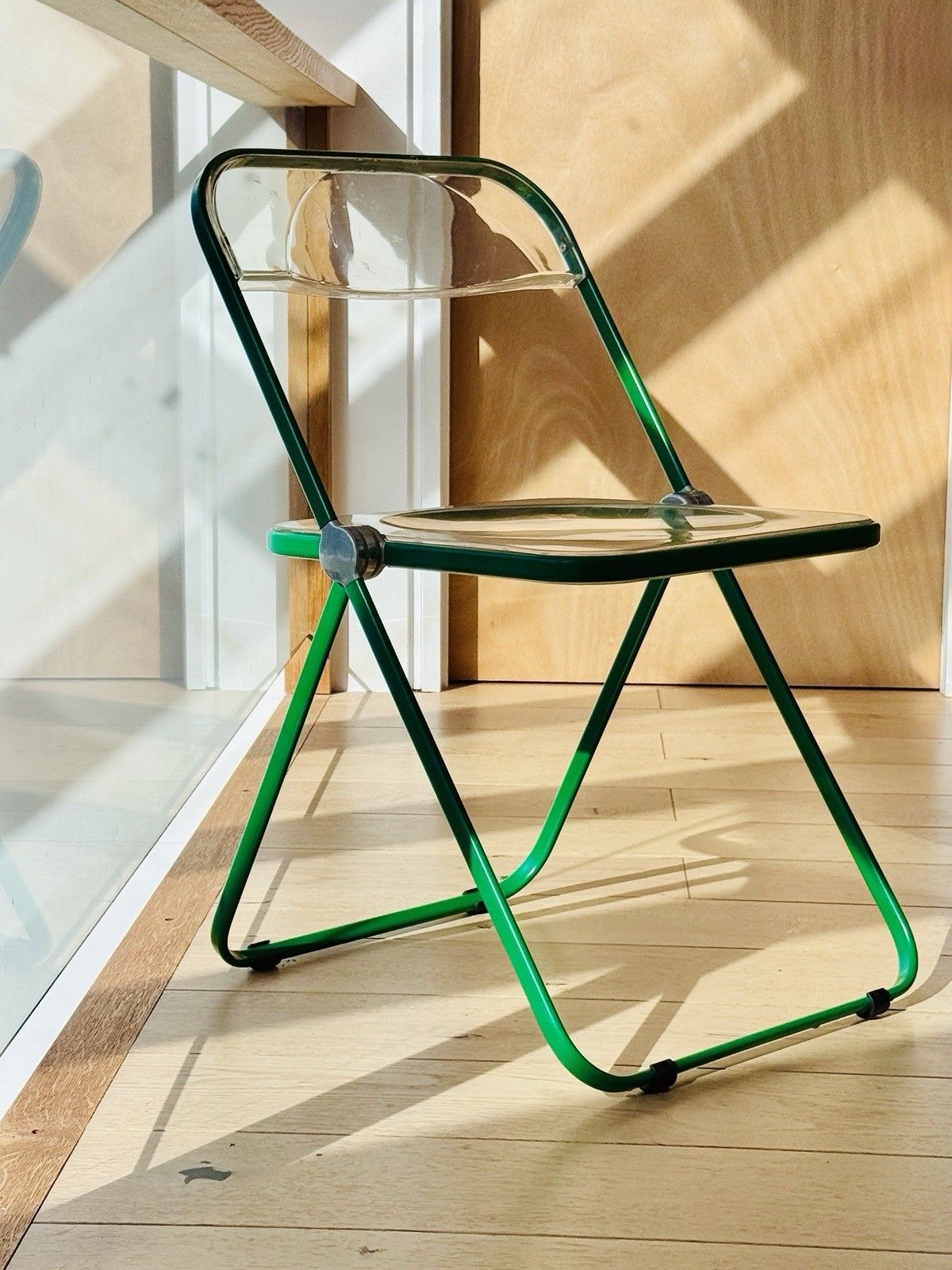 1960s Green Plia Folding Chair By Giancarlo Piretti Anonima Castelli A/F photo for sale