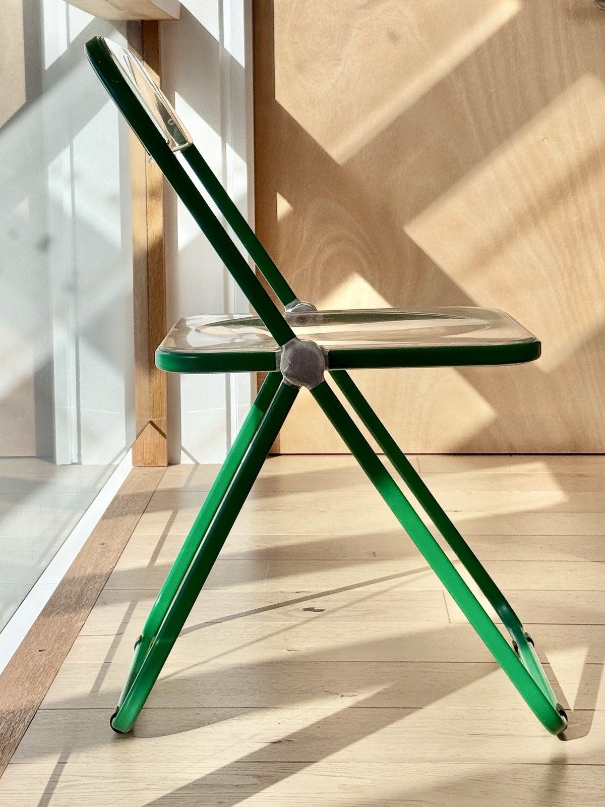 1960s Green Plia Folding Chair By Giancarlo Piretti Anonima Castelli A/F photo 99.0