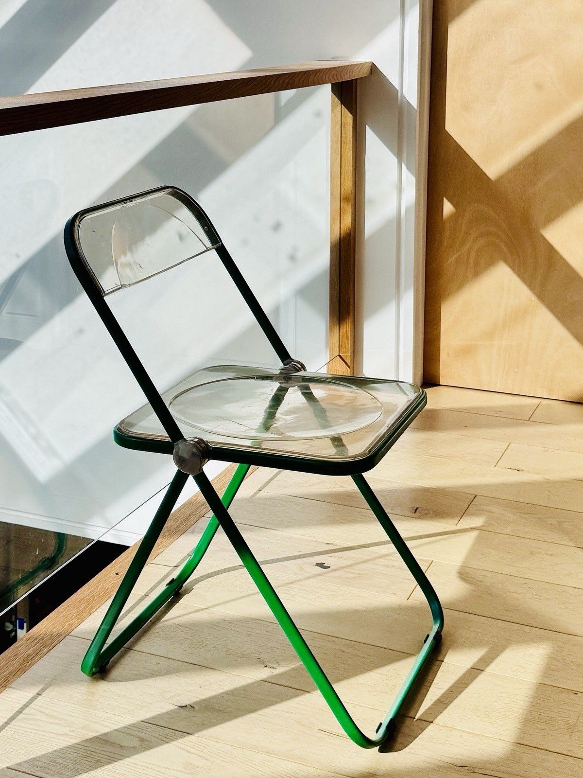 1960s Green Plia Folding Chair By Giancarlo Piretti Anonima Castelli A/F photo vintage