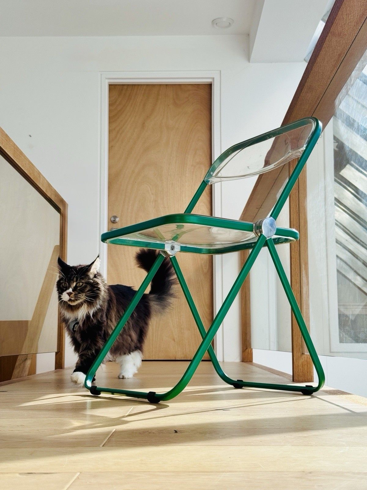 photo vinterior 1960s Green Plia Folding Chair By Giancarlo Piretti Anonima Castelli A/F