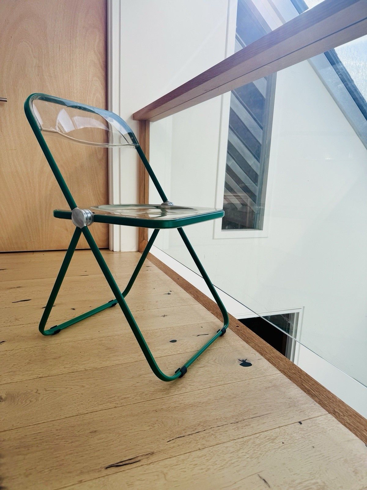photo vintage 1960s Green Plia Folding Chair By Giancarlo Piretti Anonima Castelli A/F