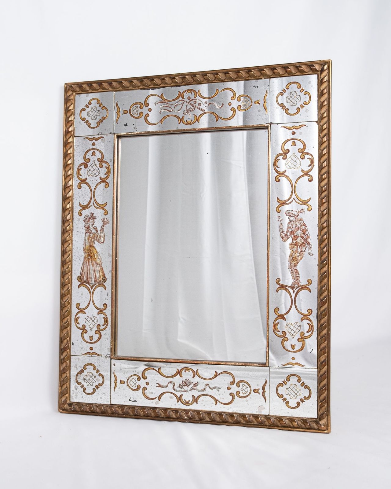 Italian Verre églomisé Mirror, Early 20th Century